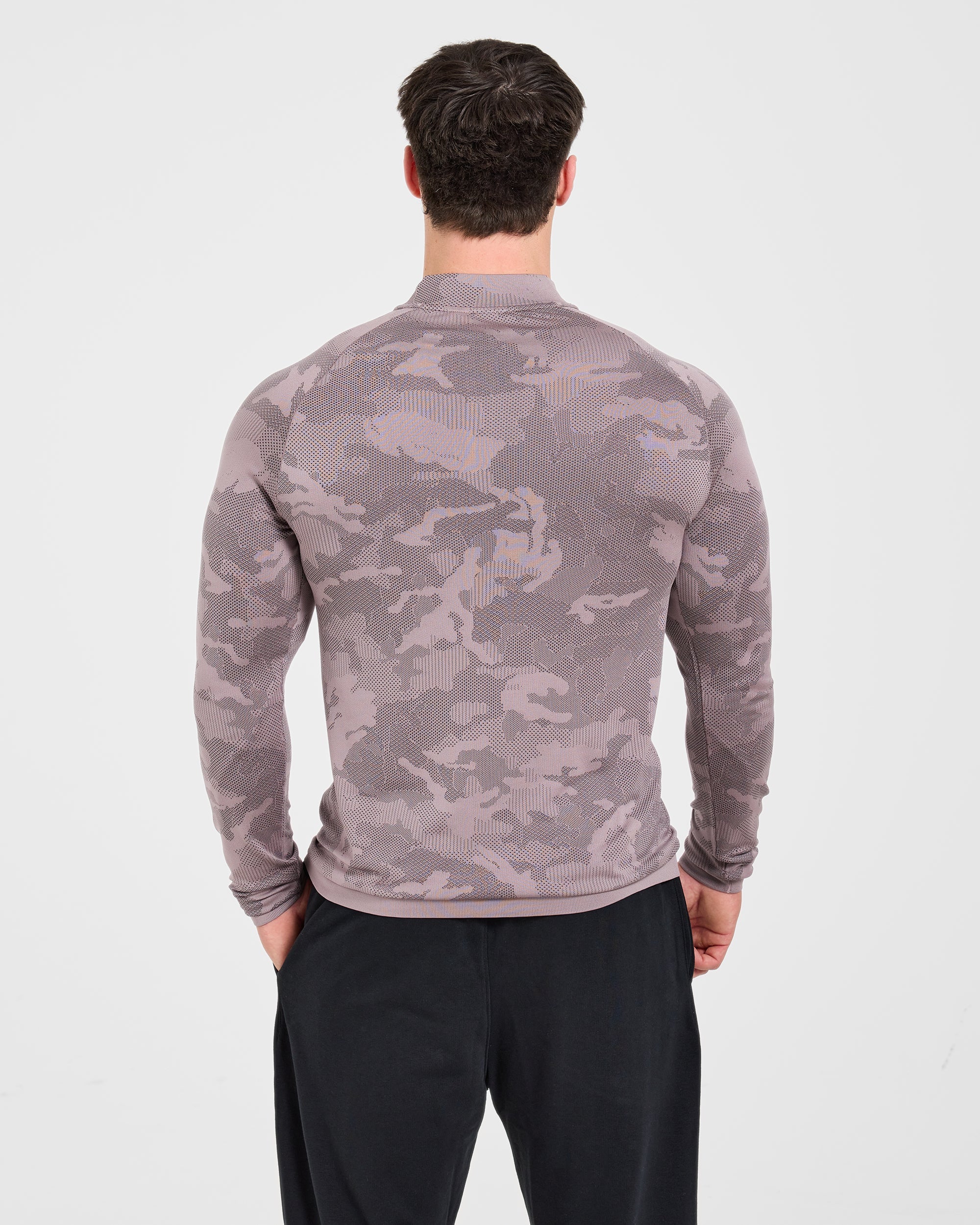 Camo Seamless 1/4 Zip Pullover - Woodland Taupe