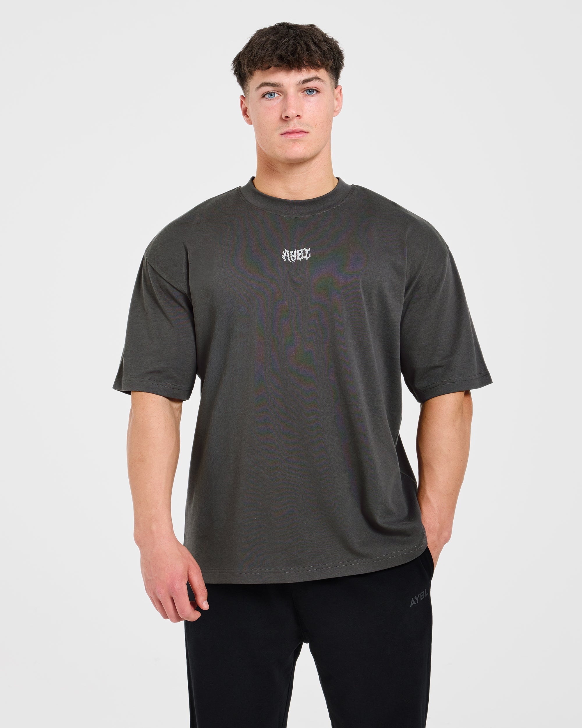 Lift Forge Oversized T Shirt - Charcoal/Rood