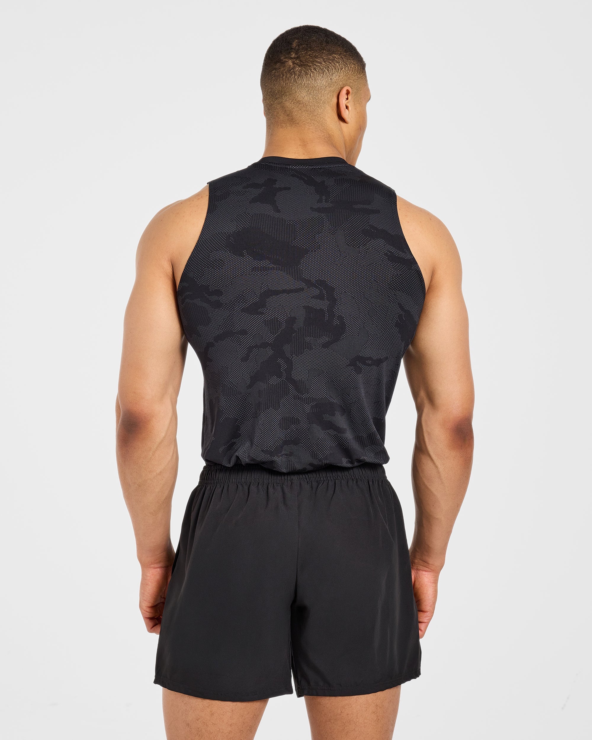 Camo Seamless Tank - Zwart