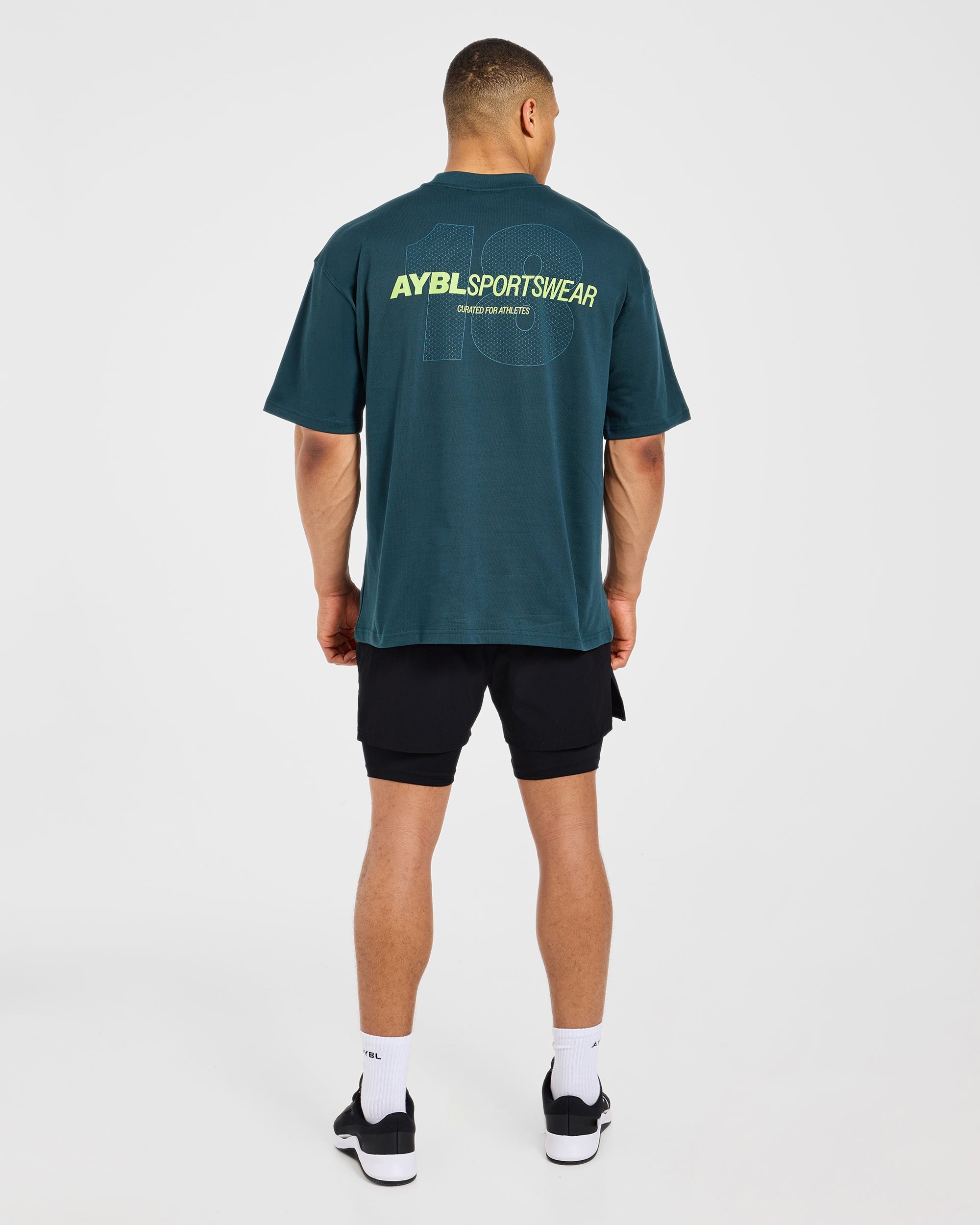 AYBL Sportswear 18 Oversized T Shirt - Teal Groen