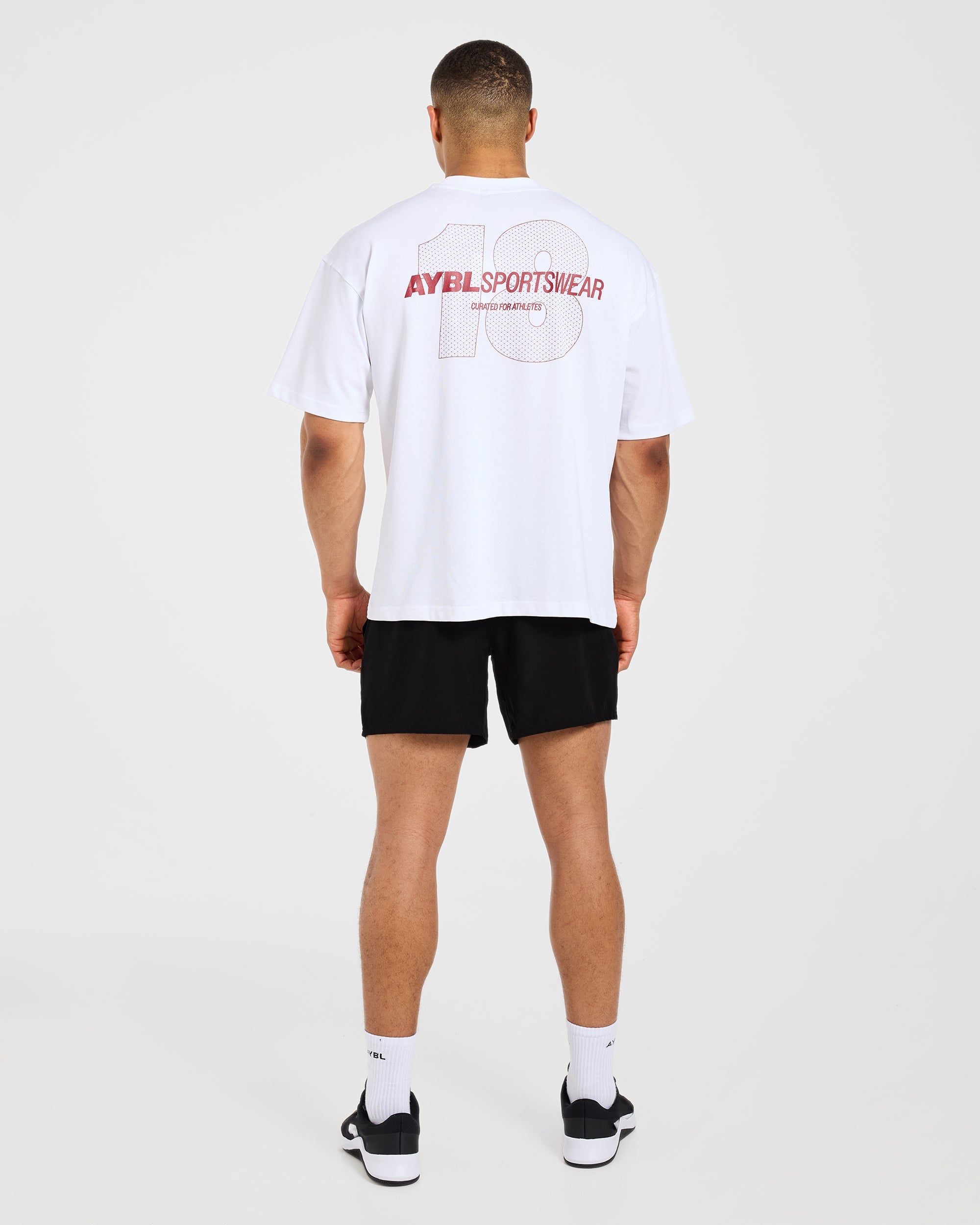 AYBL Sportswear 18 Oversized T Shirt - Wit/Rood