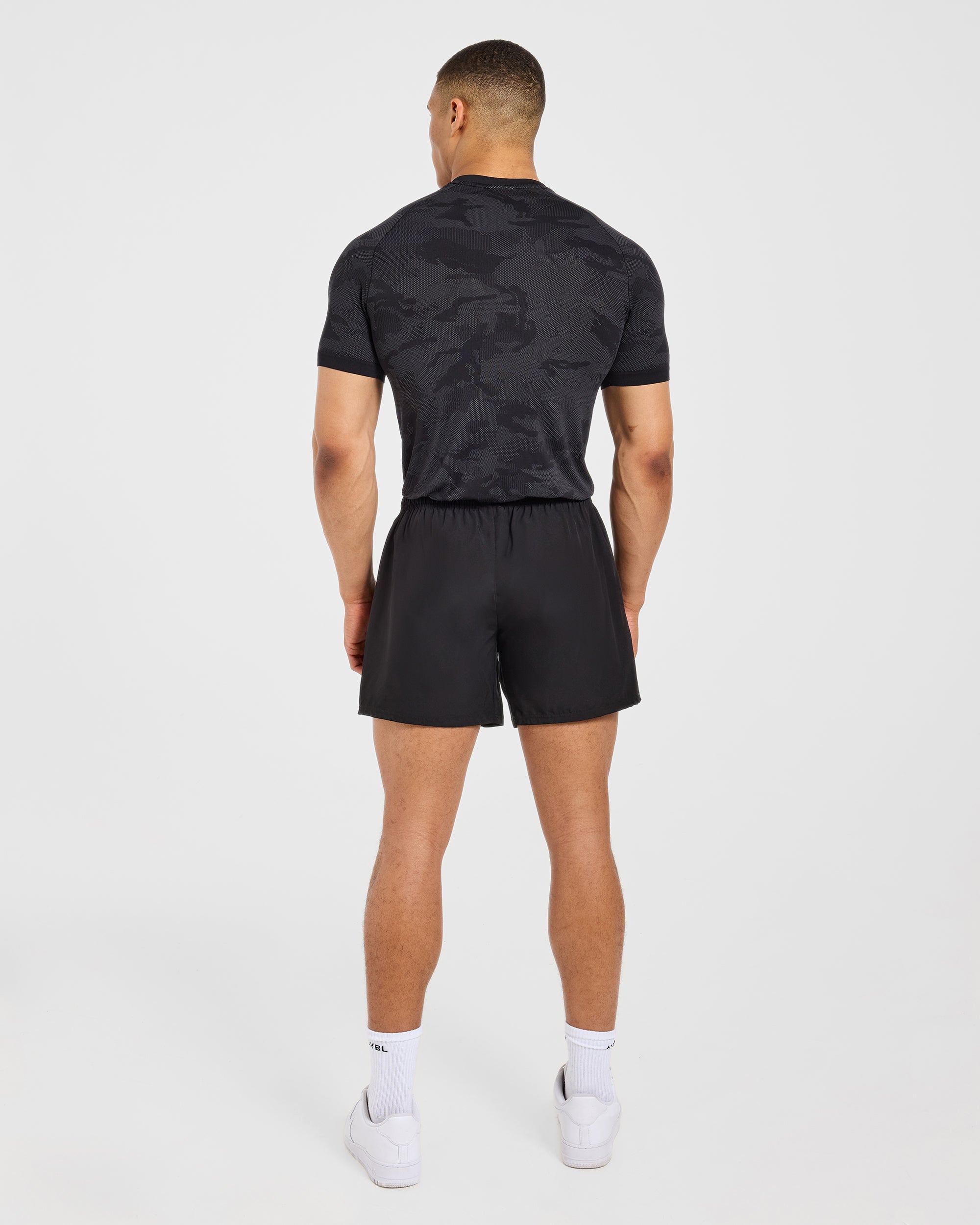 Camo Seamless T Shirt - Zwart