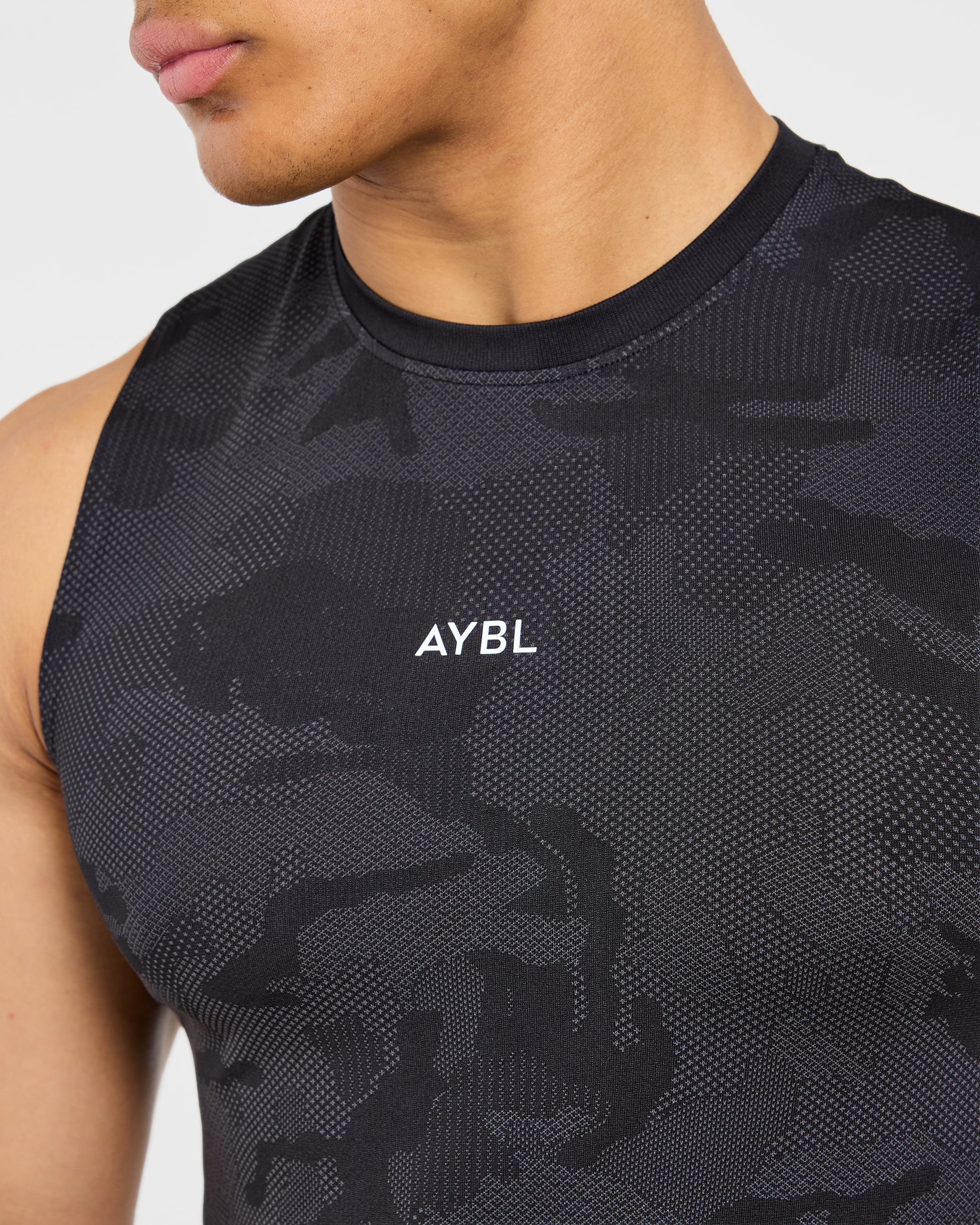 Camo Seamless Tank - Zwart