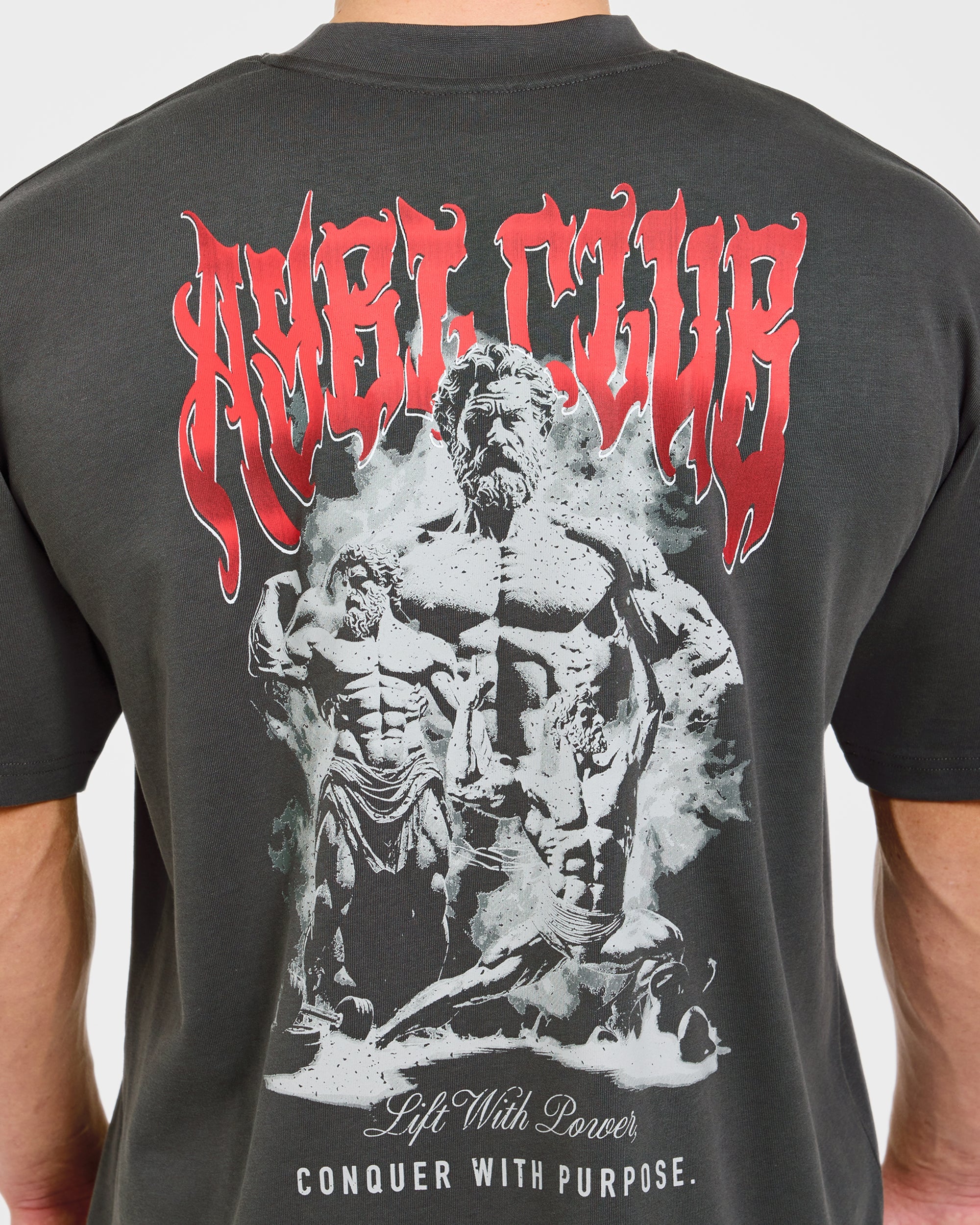 Lift Forge Oversized T Shirt - Charcoal/Rood