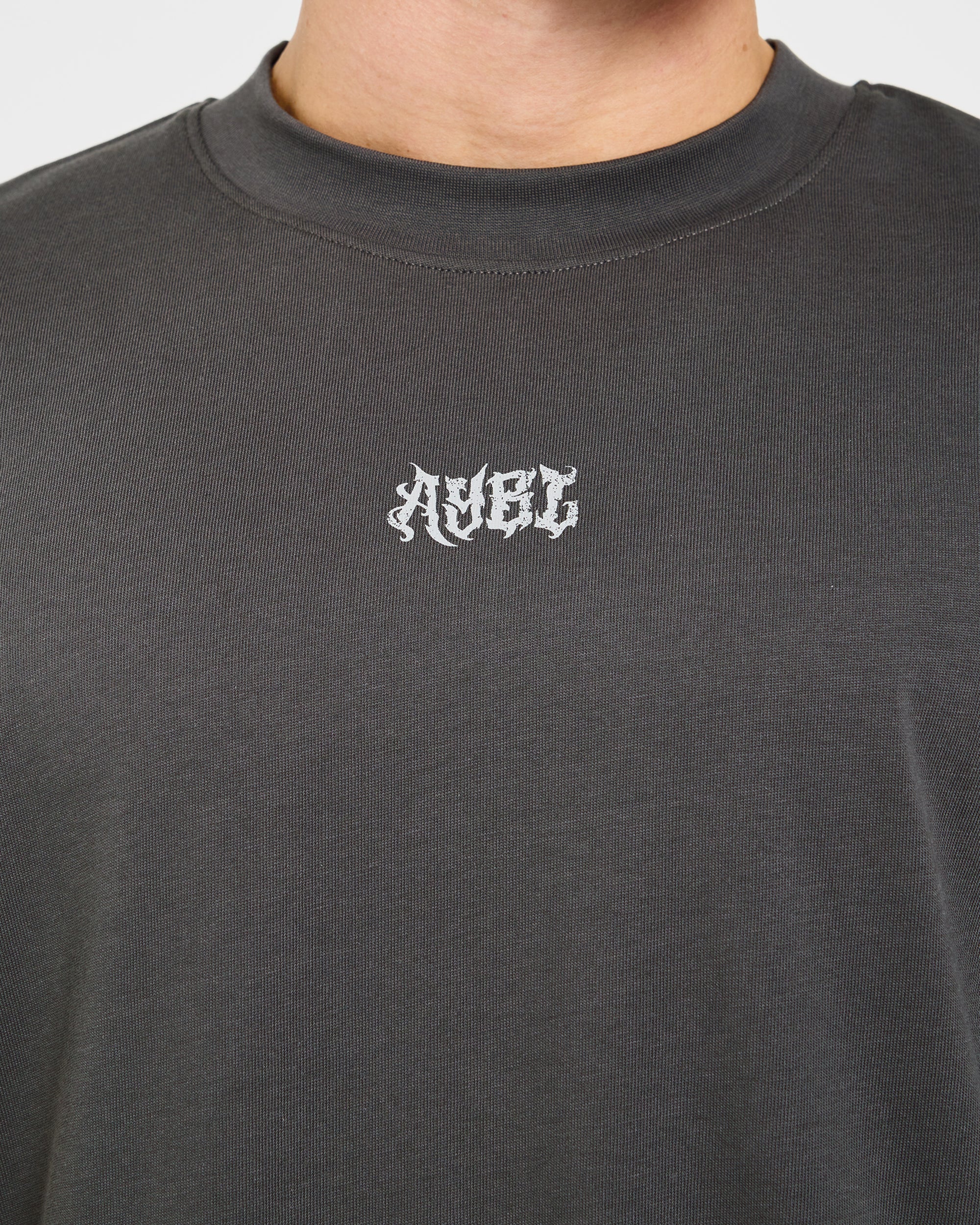 Lift Forge Oversized T Shirt - Charcoal/Rood