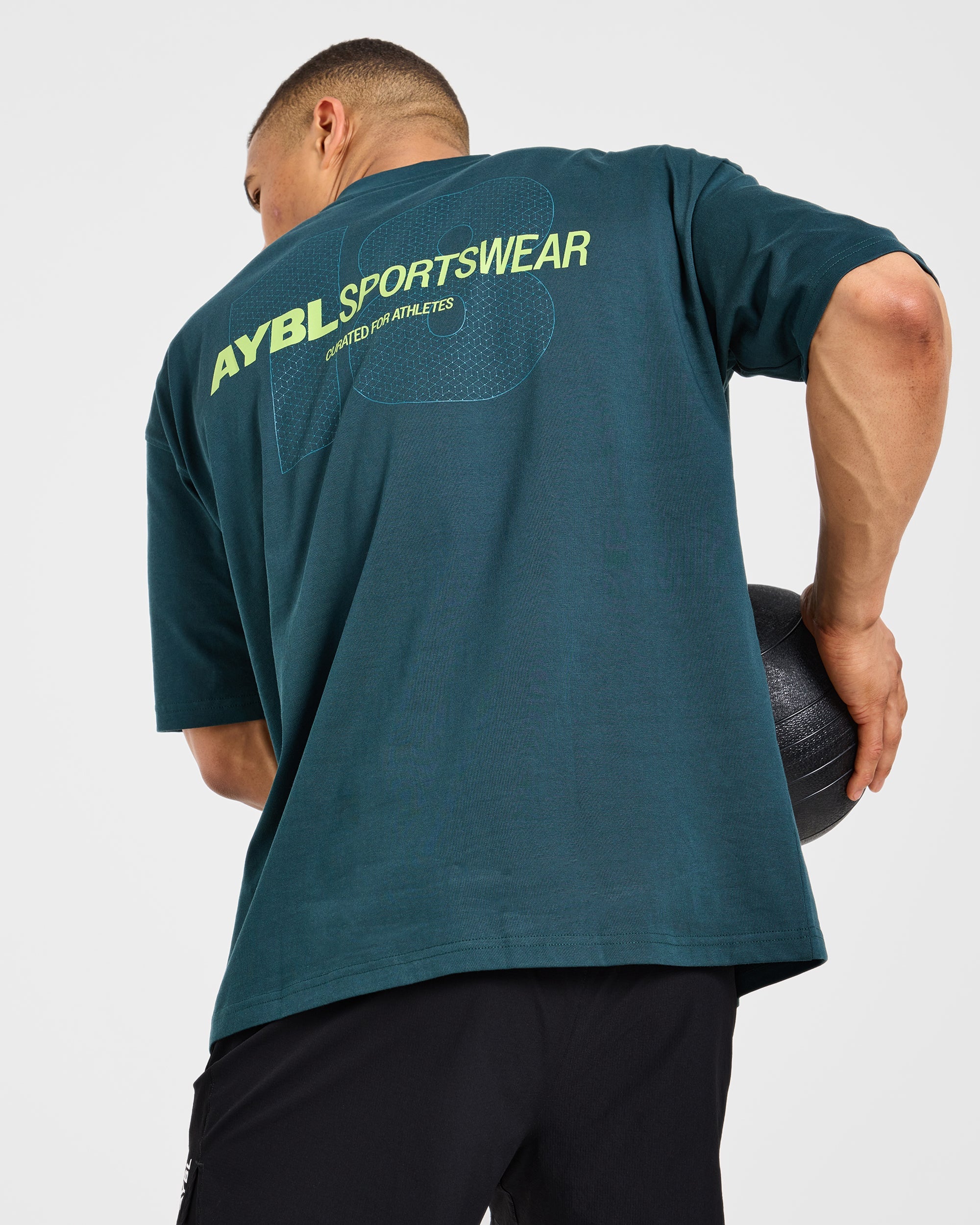 AYBL Sportswear 18 Oversized T Shirt - Teal Groen