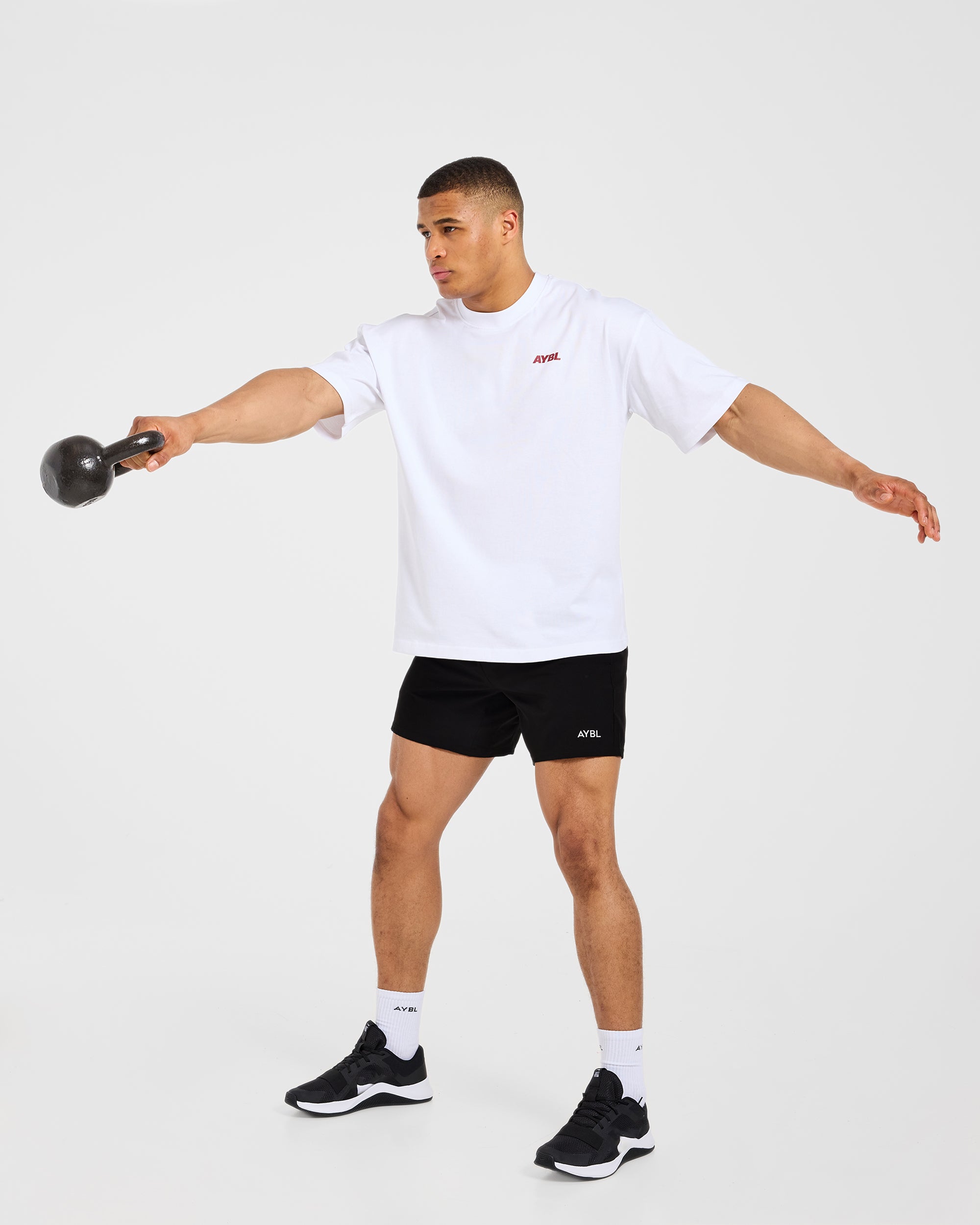 AYBL Sportswear 18 Oversized T Shirt - Wit/Rood