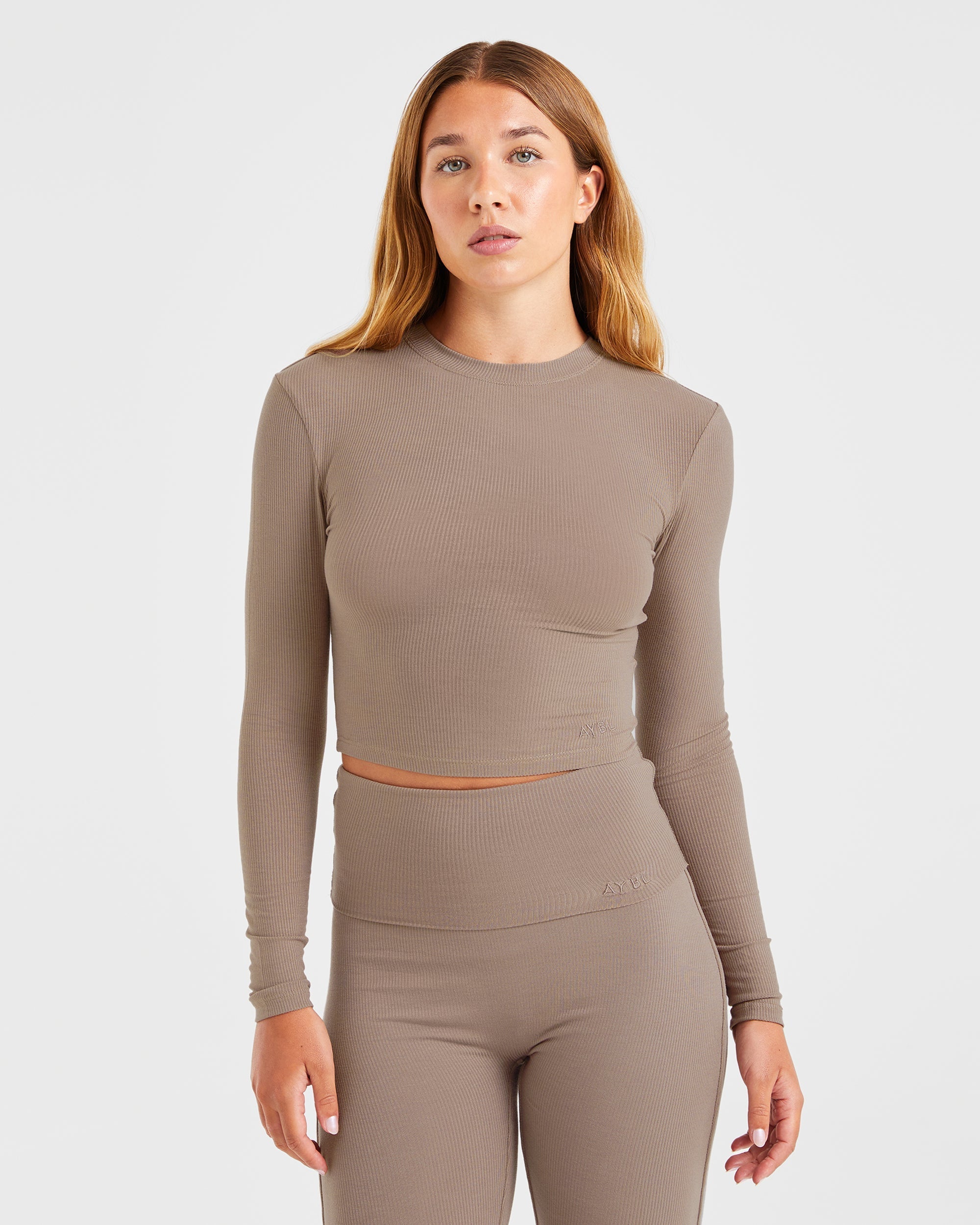 Lounge Ribbed Long Sleeve - Mocha