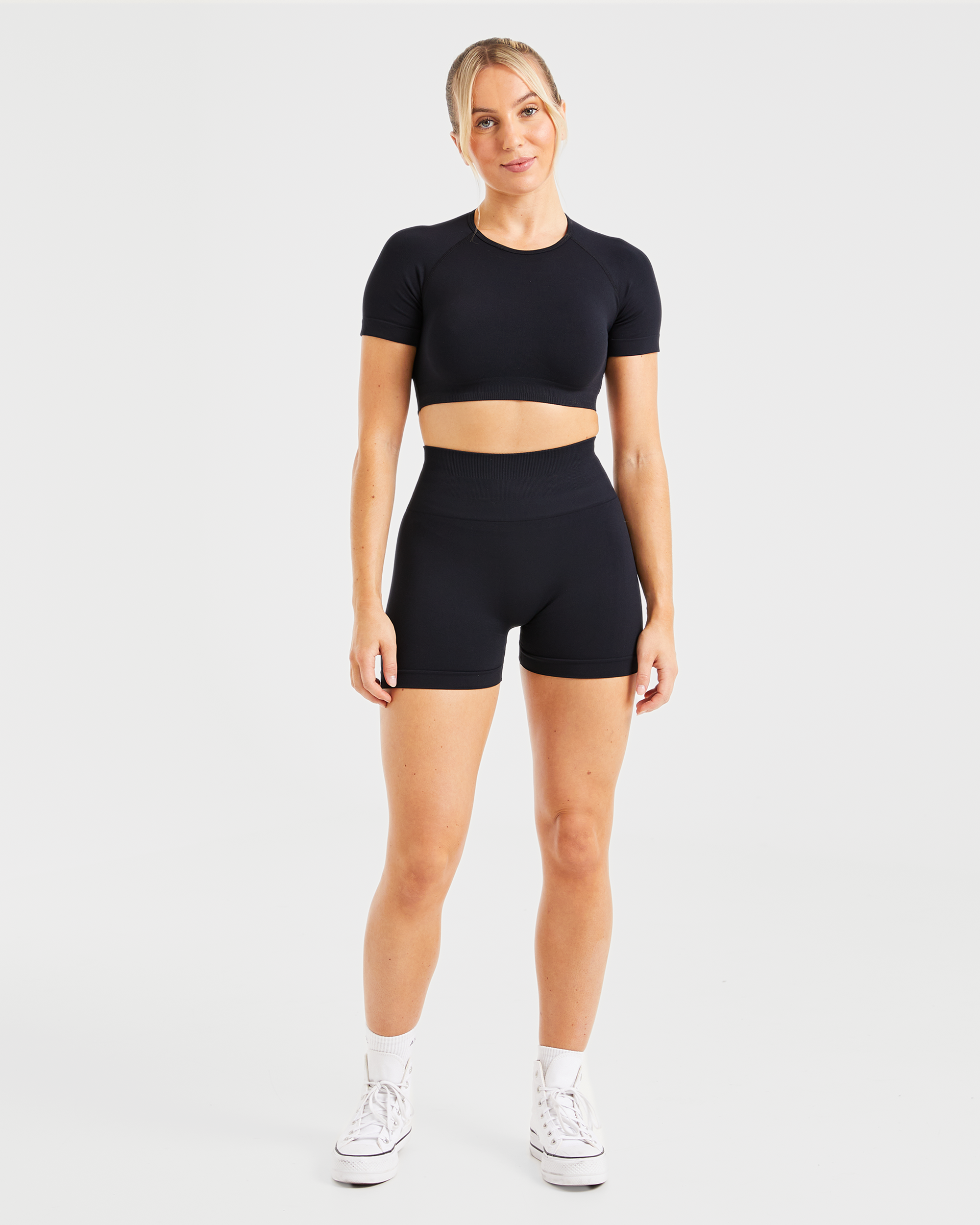 Power Seamless Shorts - Zwart