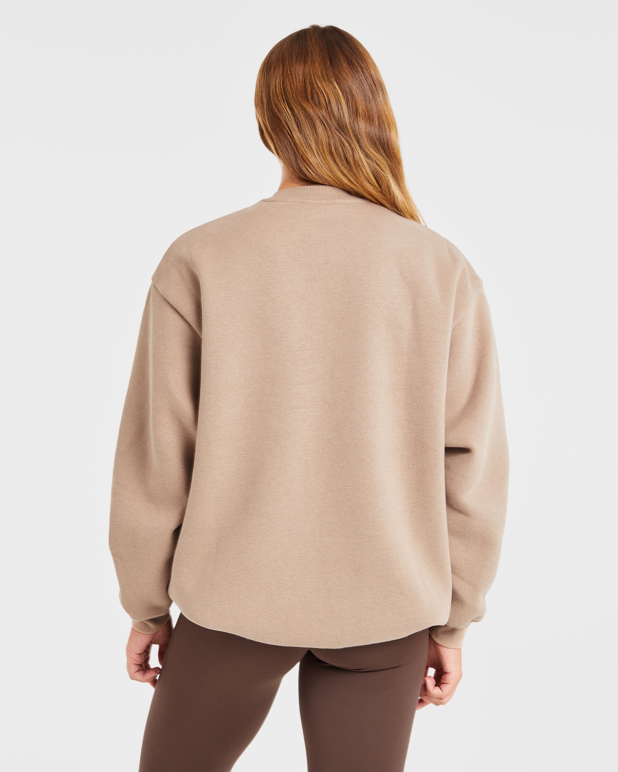 Varsity Oversized Sweatshirt - Latte Bruin