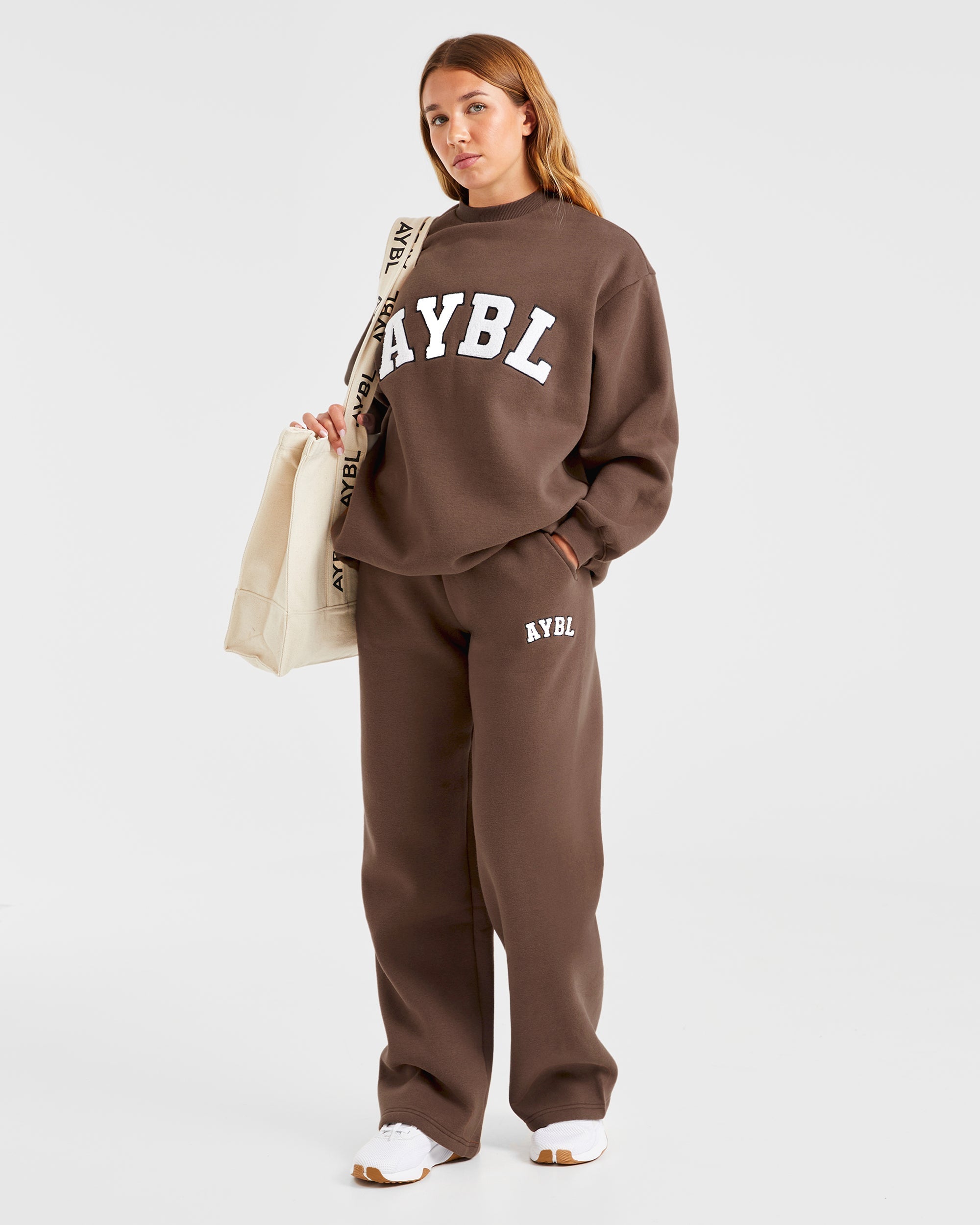 Varsity Oversized Straight Leg Joggers - Bruin