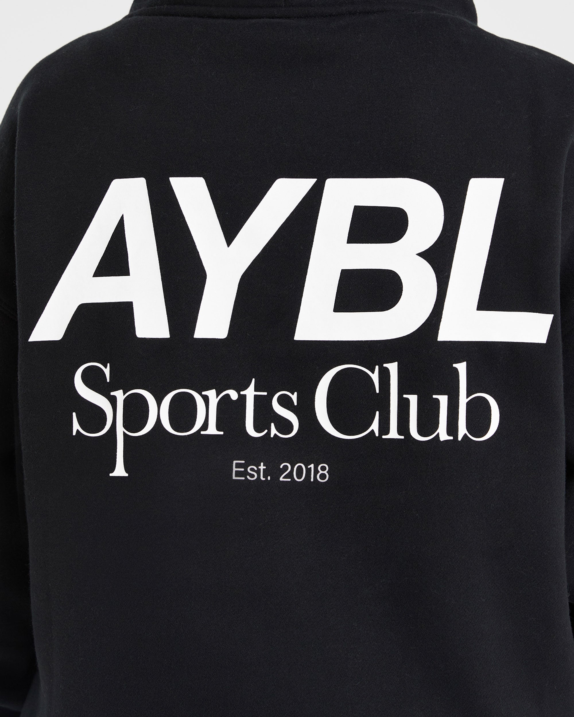 AYBL Sports Club Oversized Hoodie - Zwart/Wit