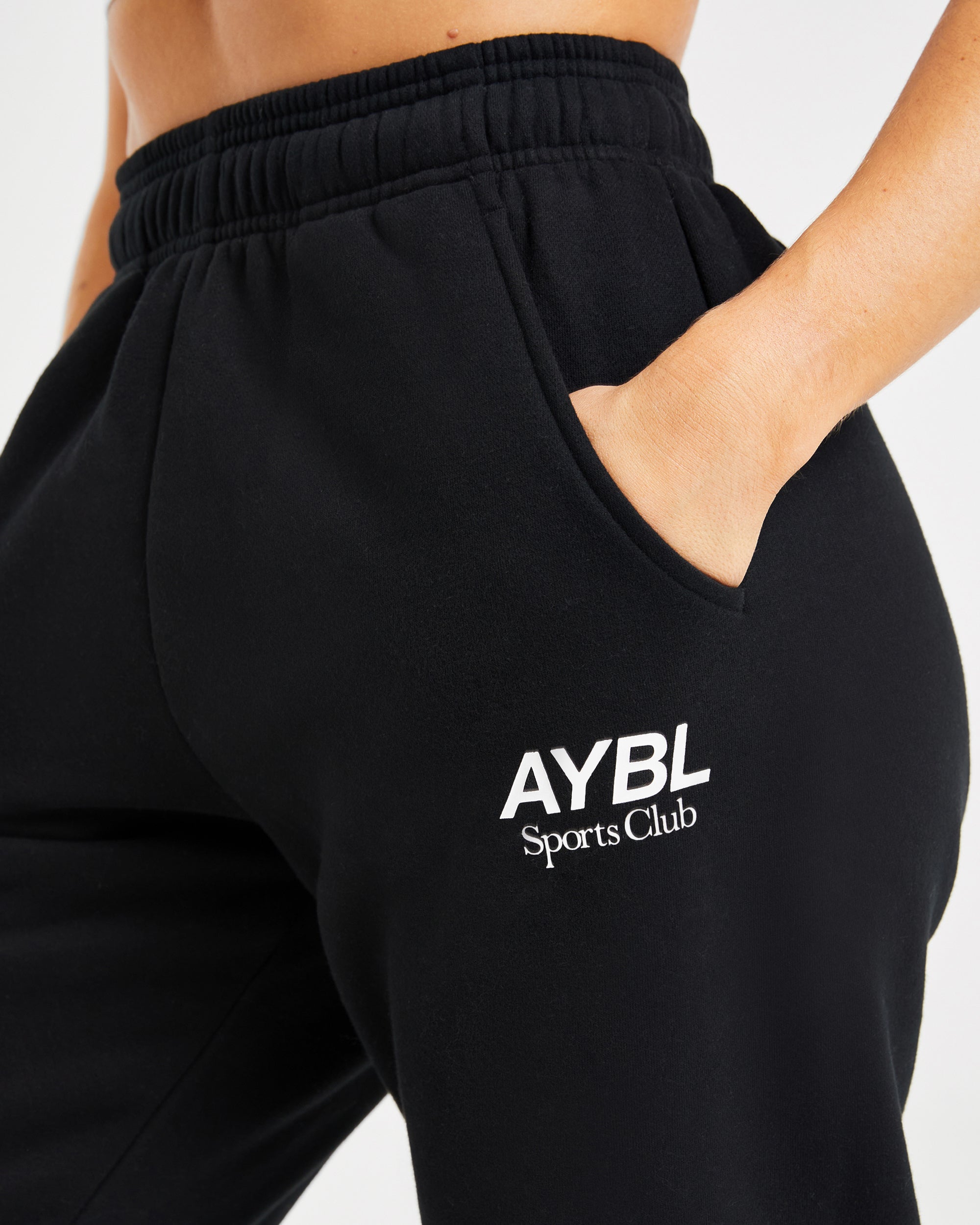 AYBL Sports Club Oversized Joggers - Zwart/Wit