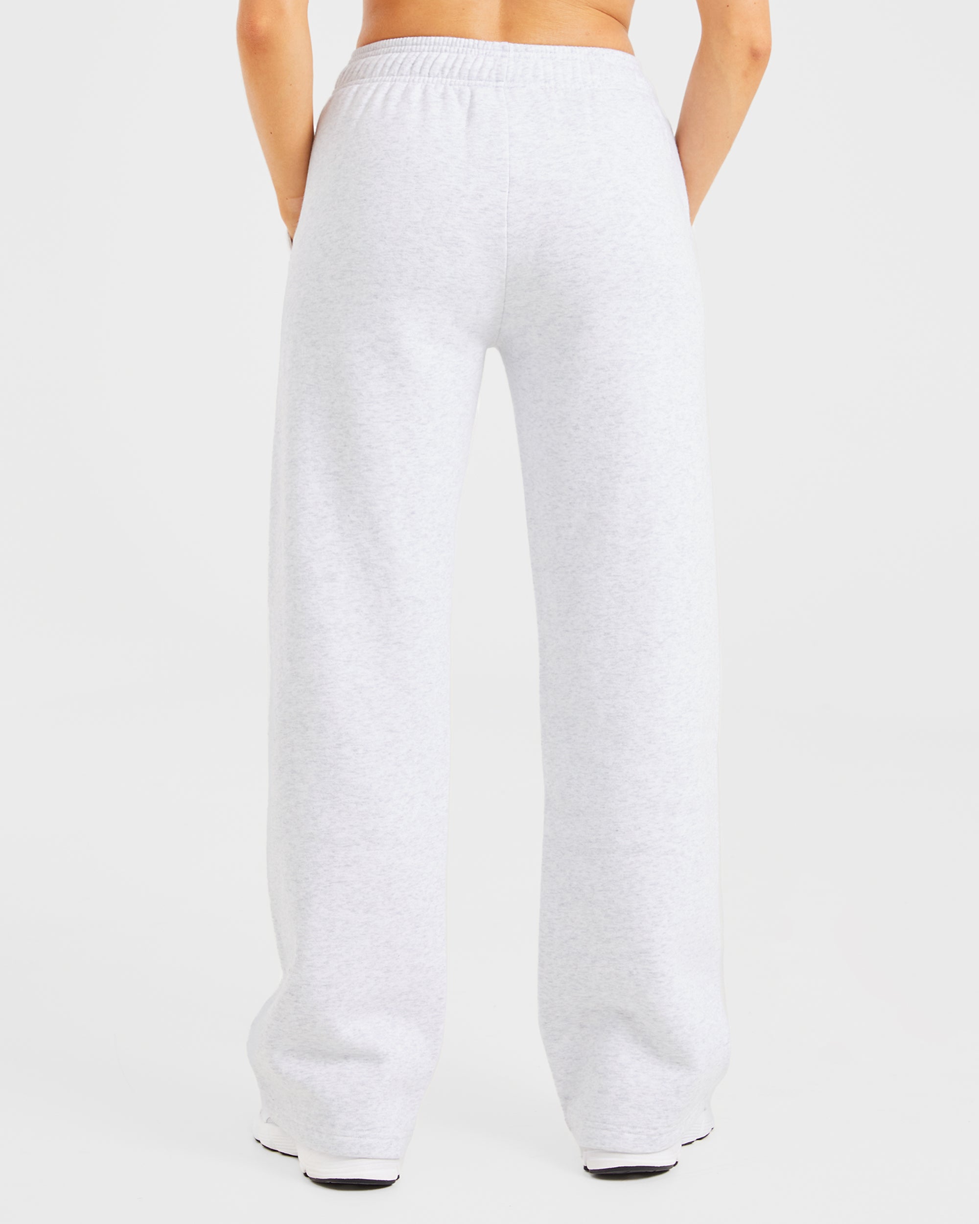 Varsity Oversized Straight Leg Joggers - Heather Grijs