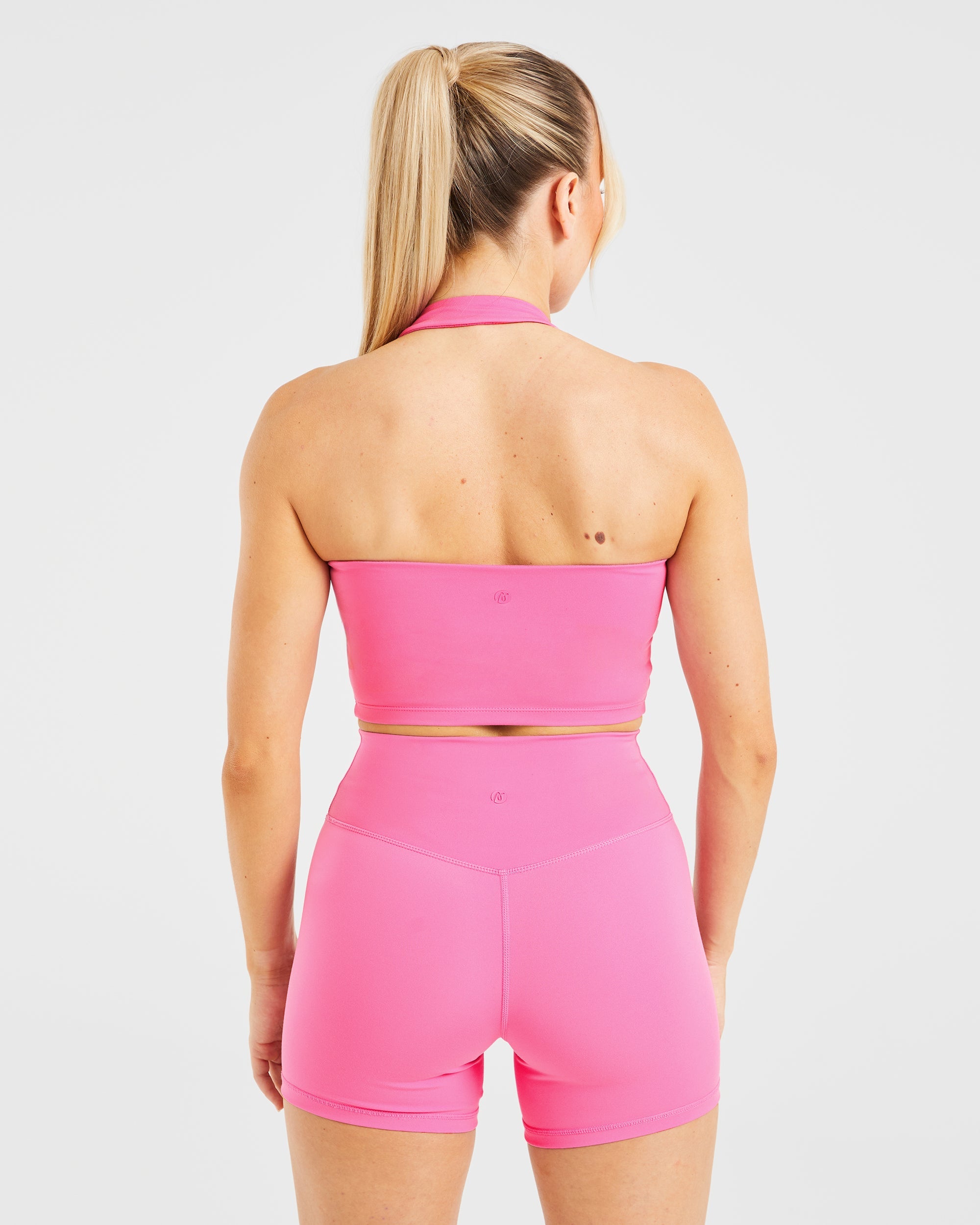 Staple Halterneck Crop Top - Summer Roze