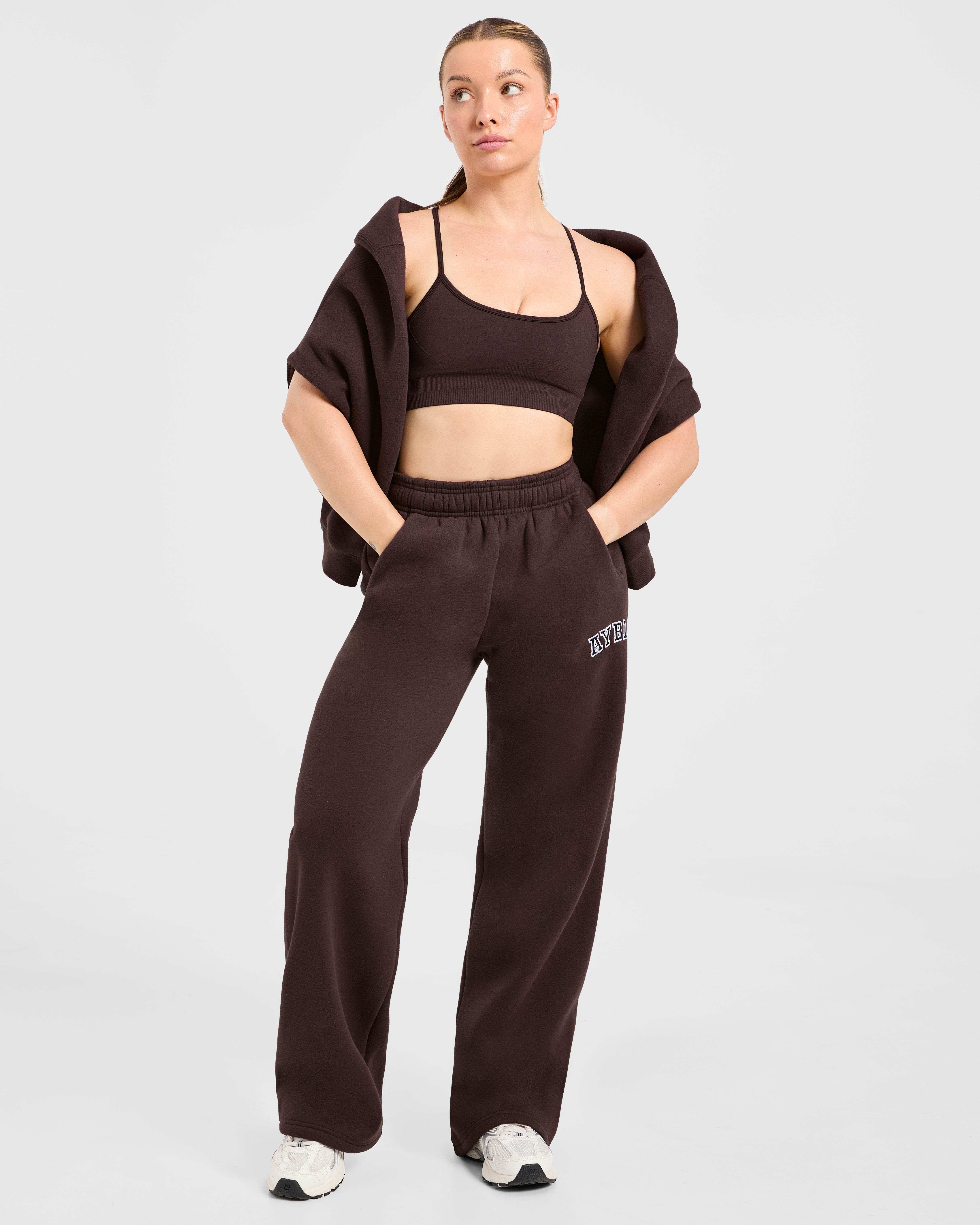 Varsity 2.0 Oversized Straight Leg Joggers - Cocoa Bruin