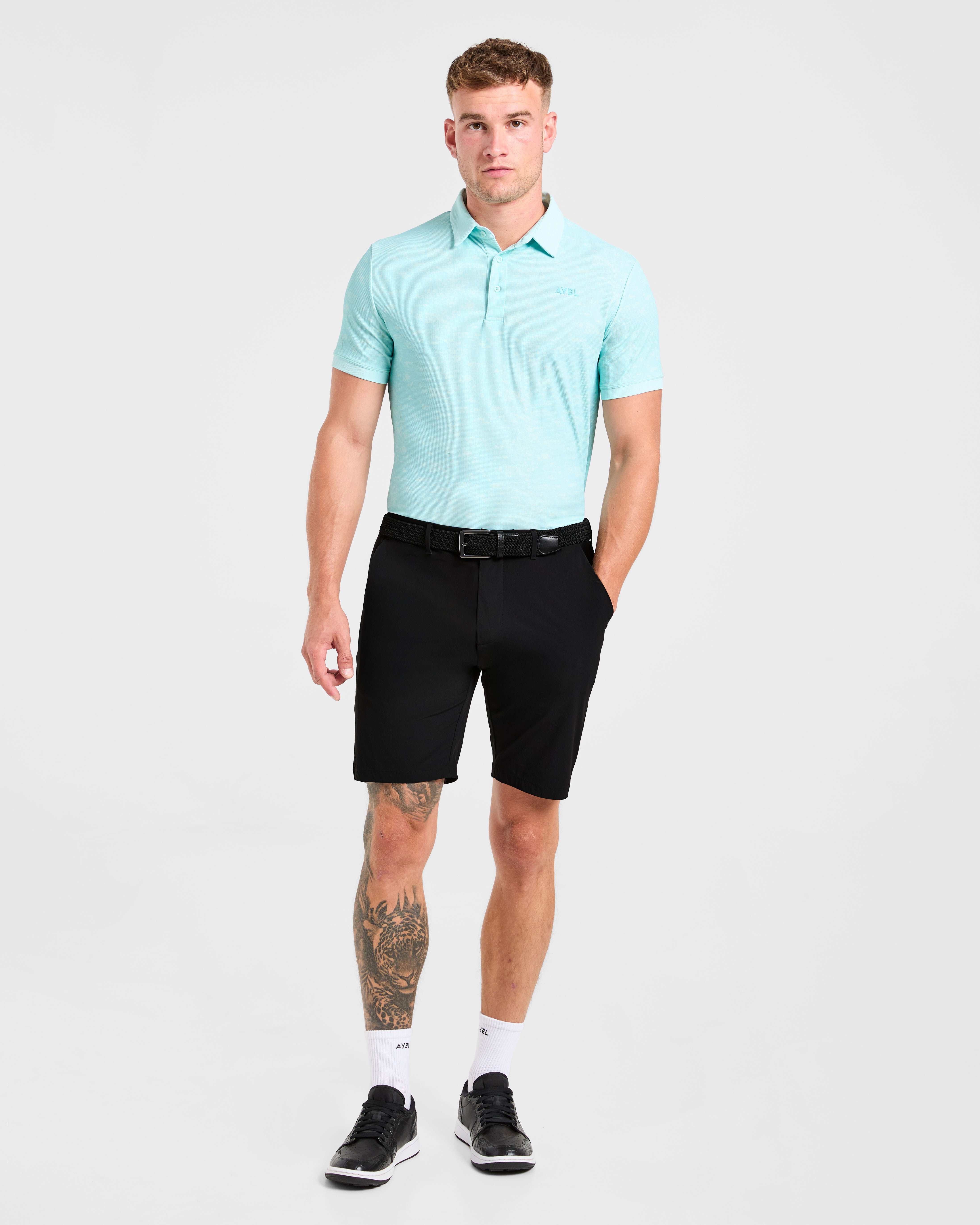 Precision Texture Polo - Summer Blauw