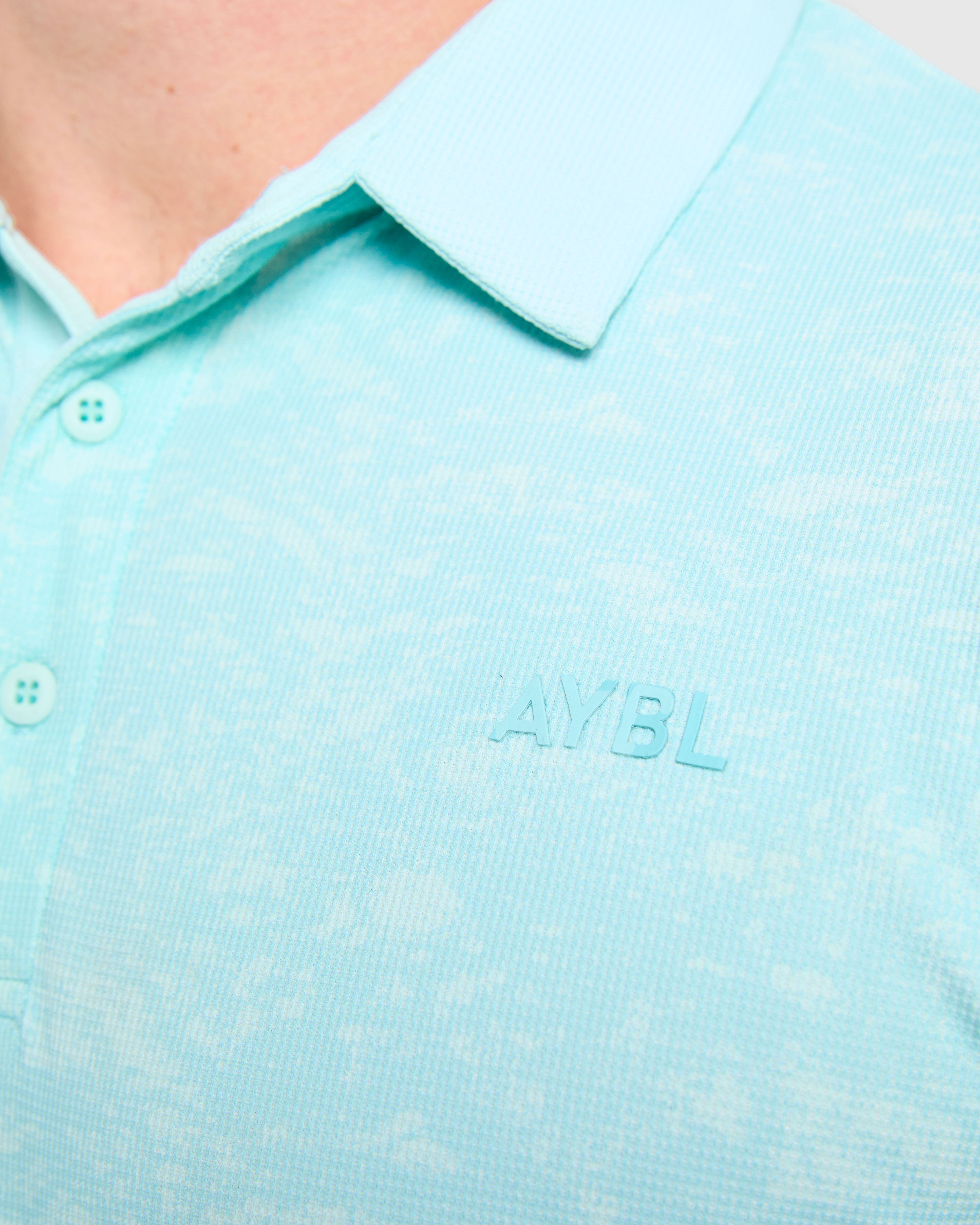 Precision Texture Polo - Summer Blauw