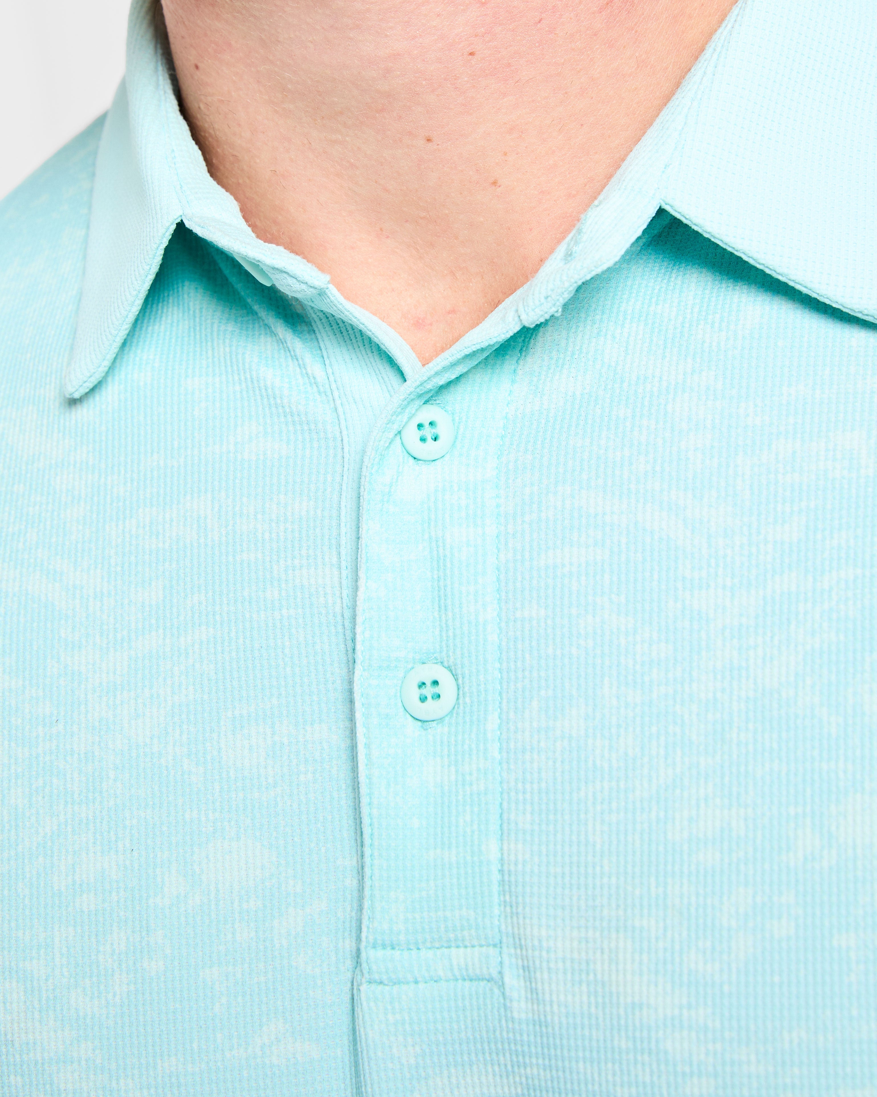 Precision Texture Polo - Summer Blauw