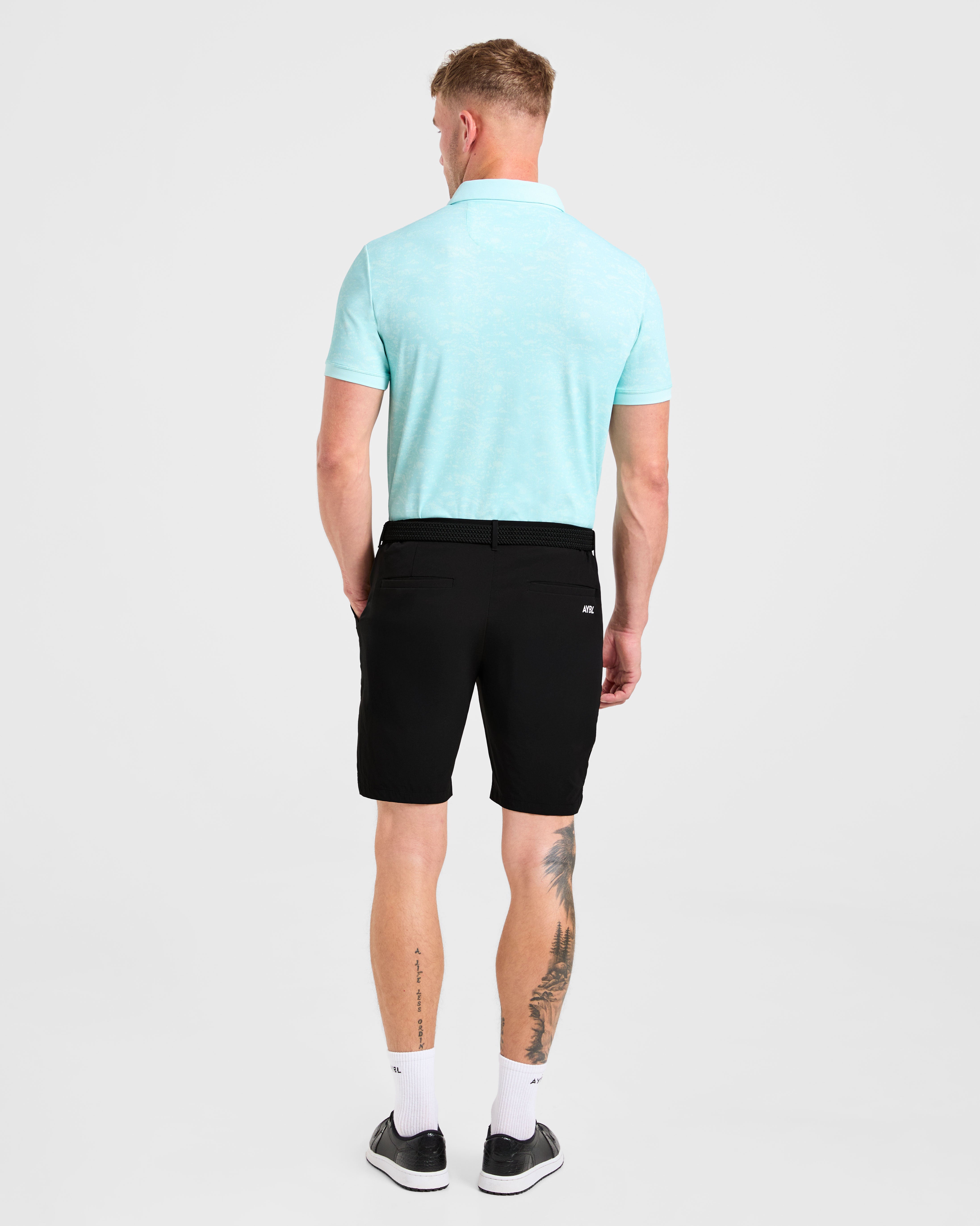 Precision Texture Polo - Summer Blauw