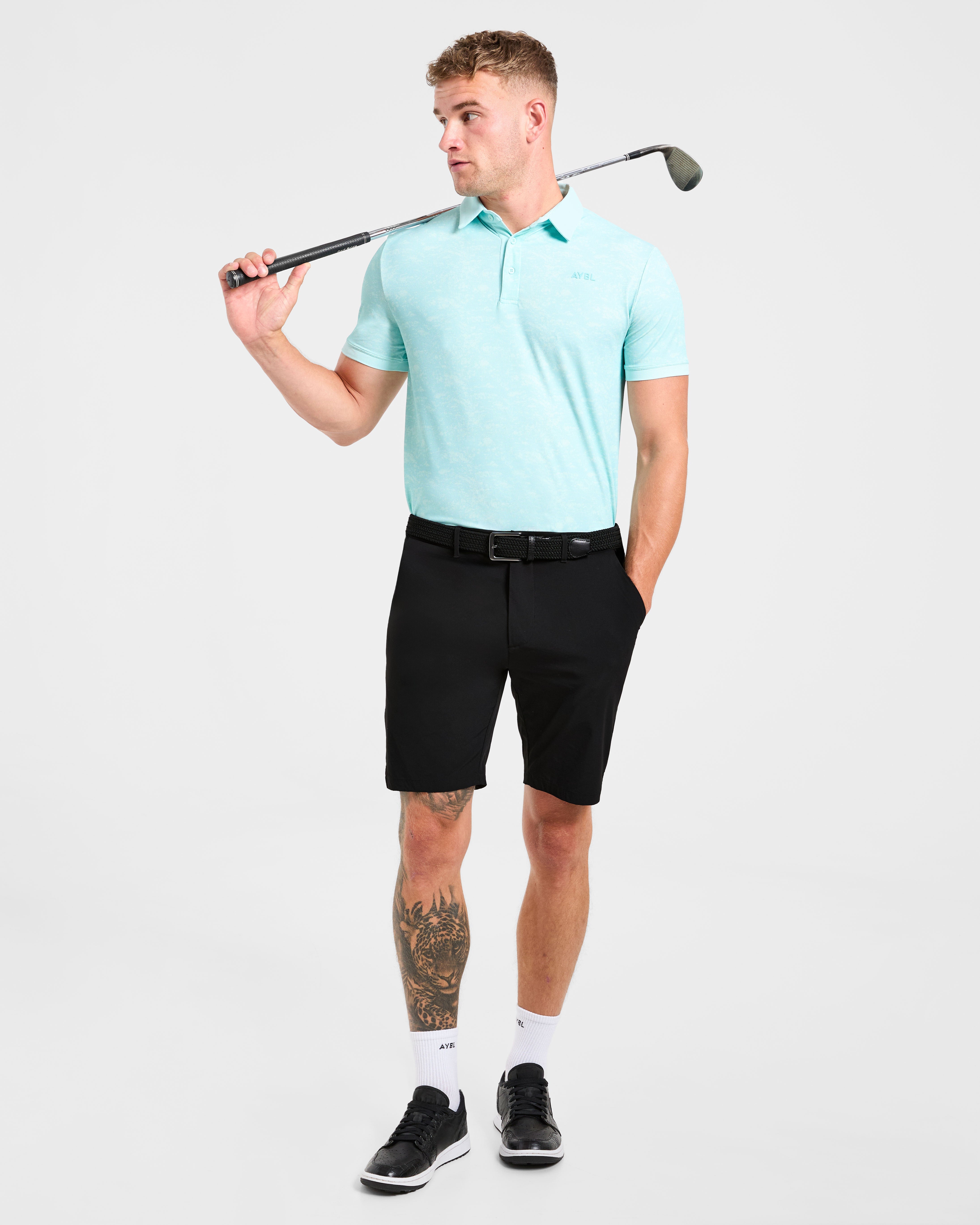 Precision Texture Polo - Summer Blauw