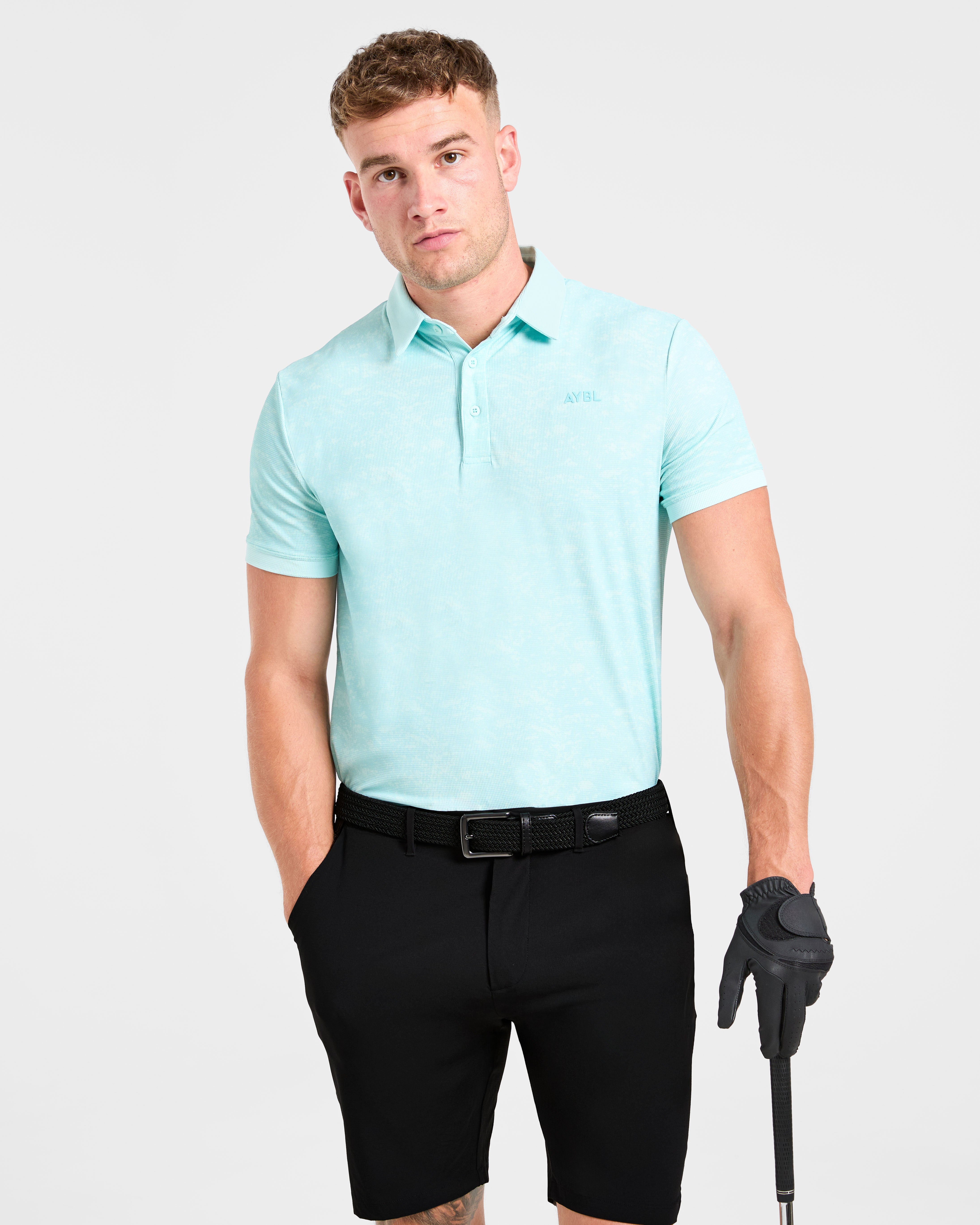 Precision Texture Polo - Summer Blauw