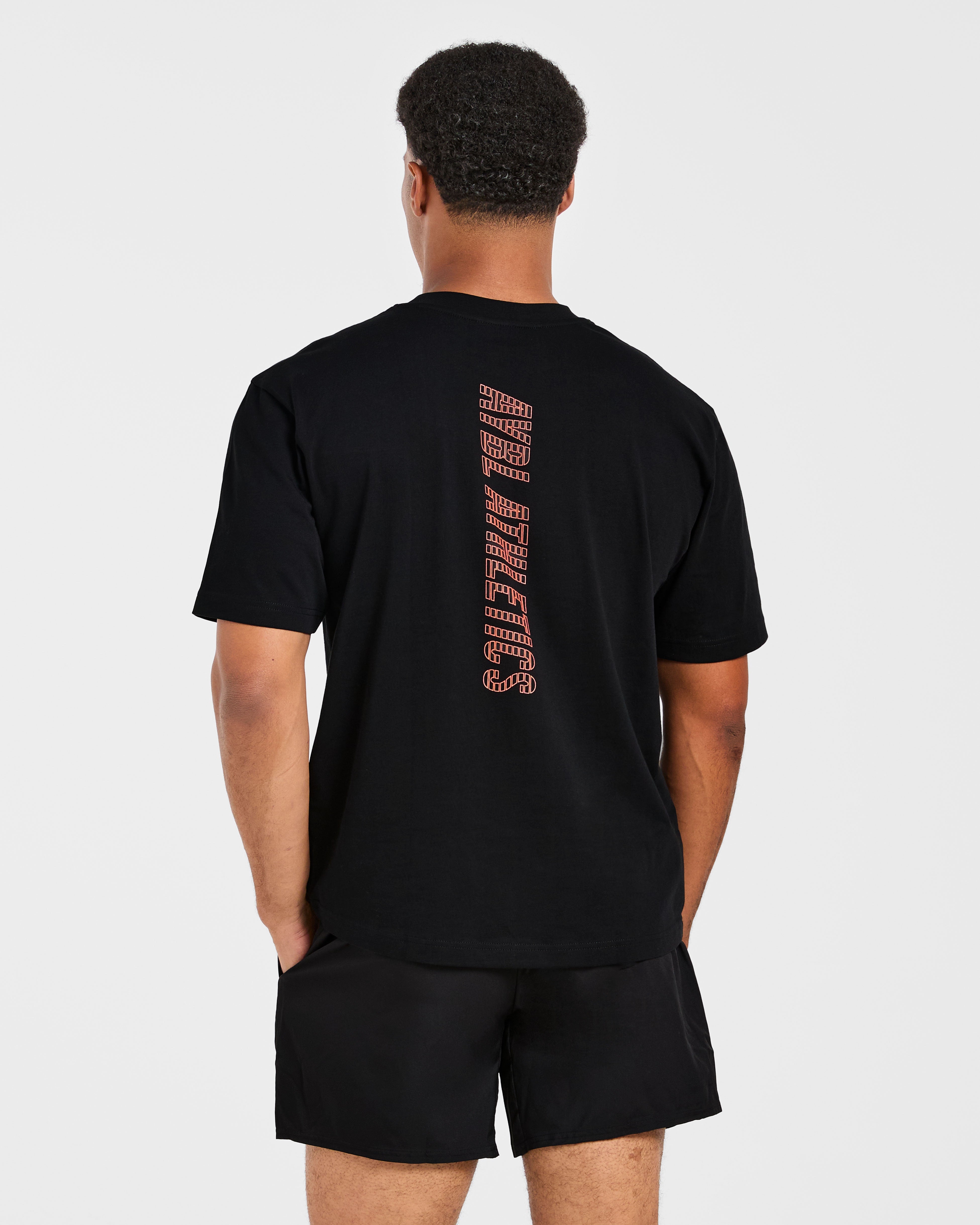 Athletics Performance T Shirt - Zwart/Oranje