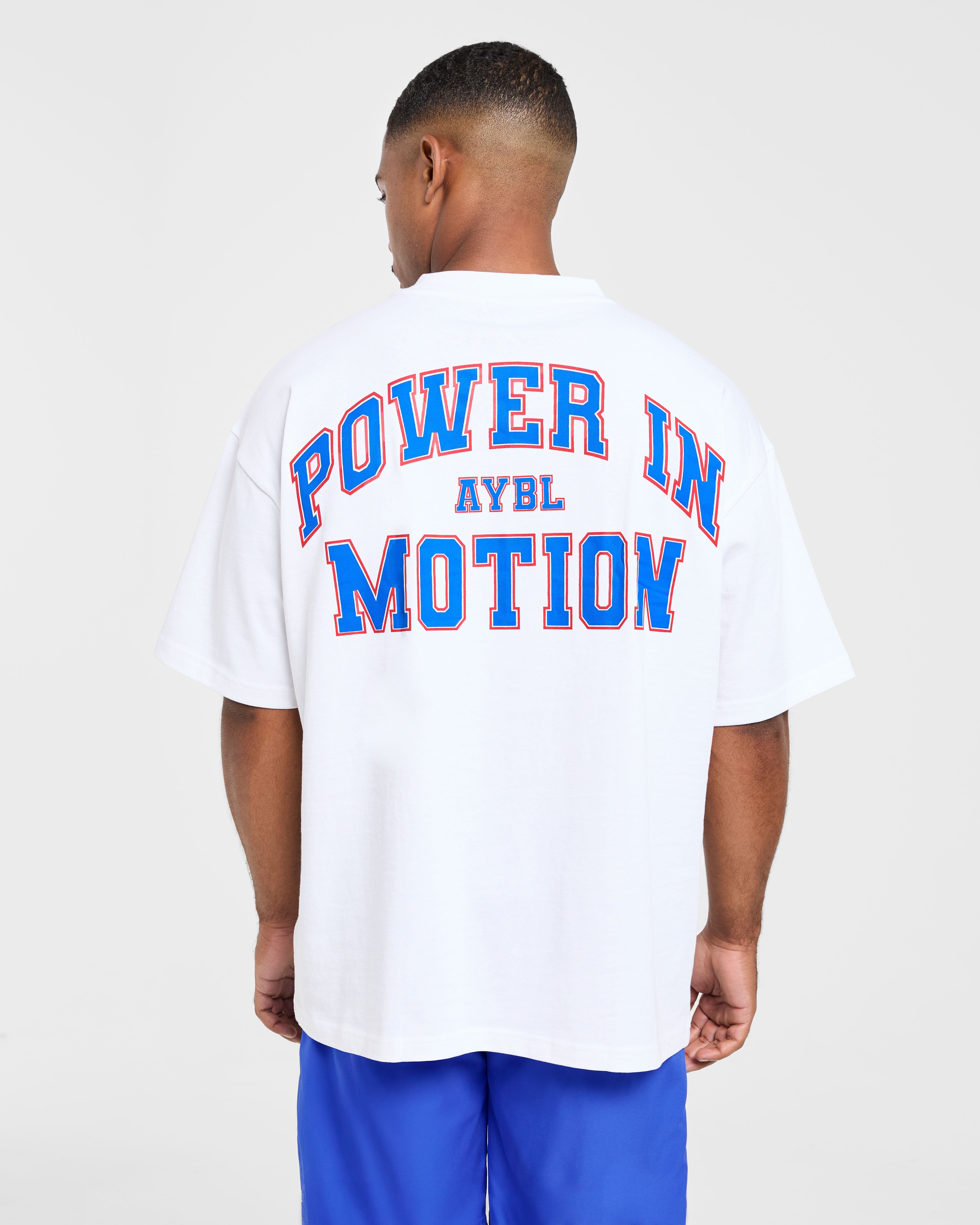 Power In Motion Oversized T Shirt - Wit