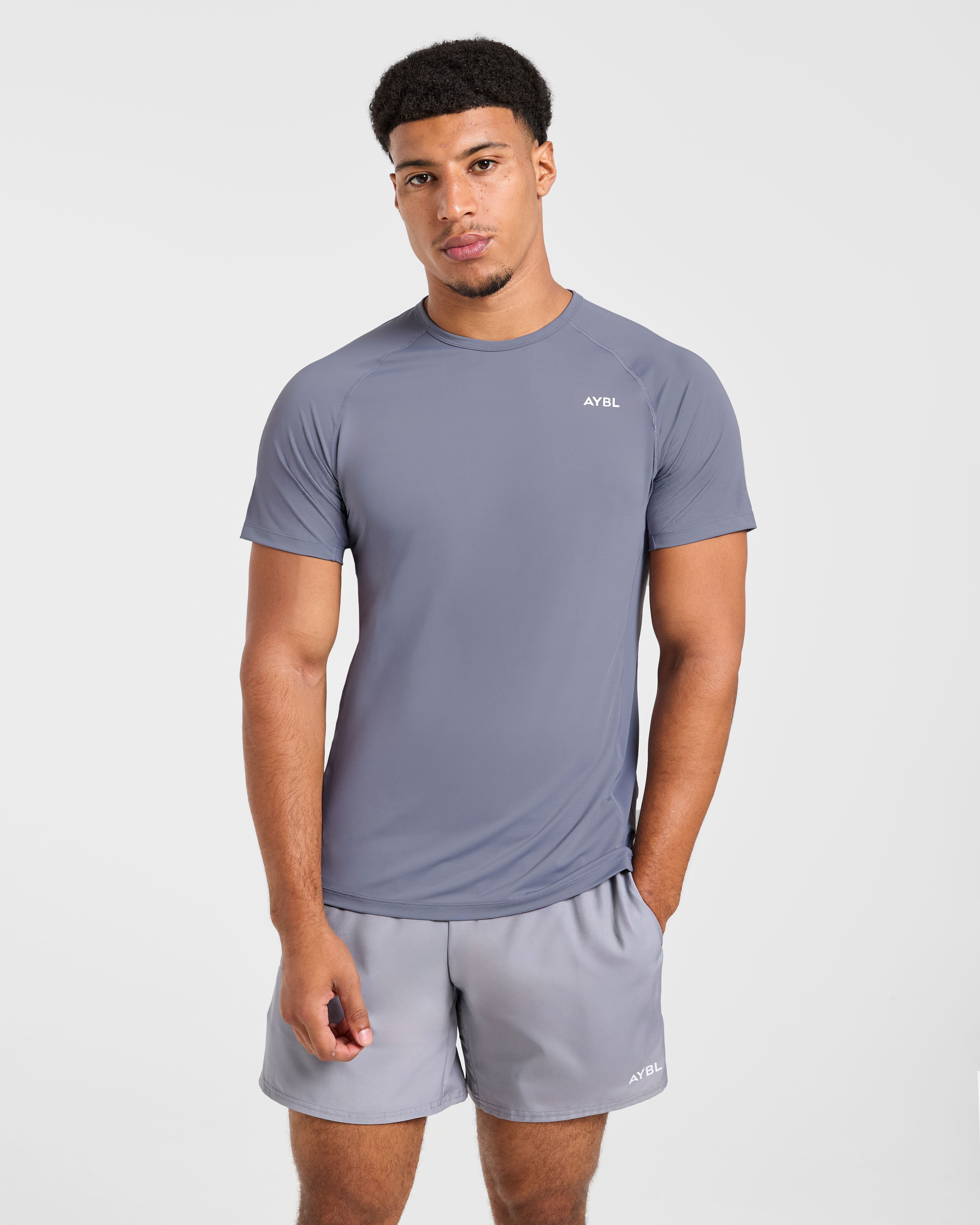 Compression Relaxed T Shirt - Slate Grijs