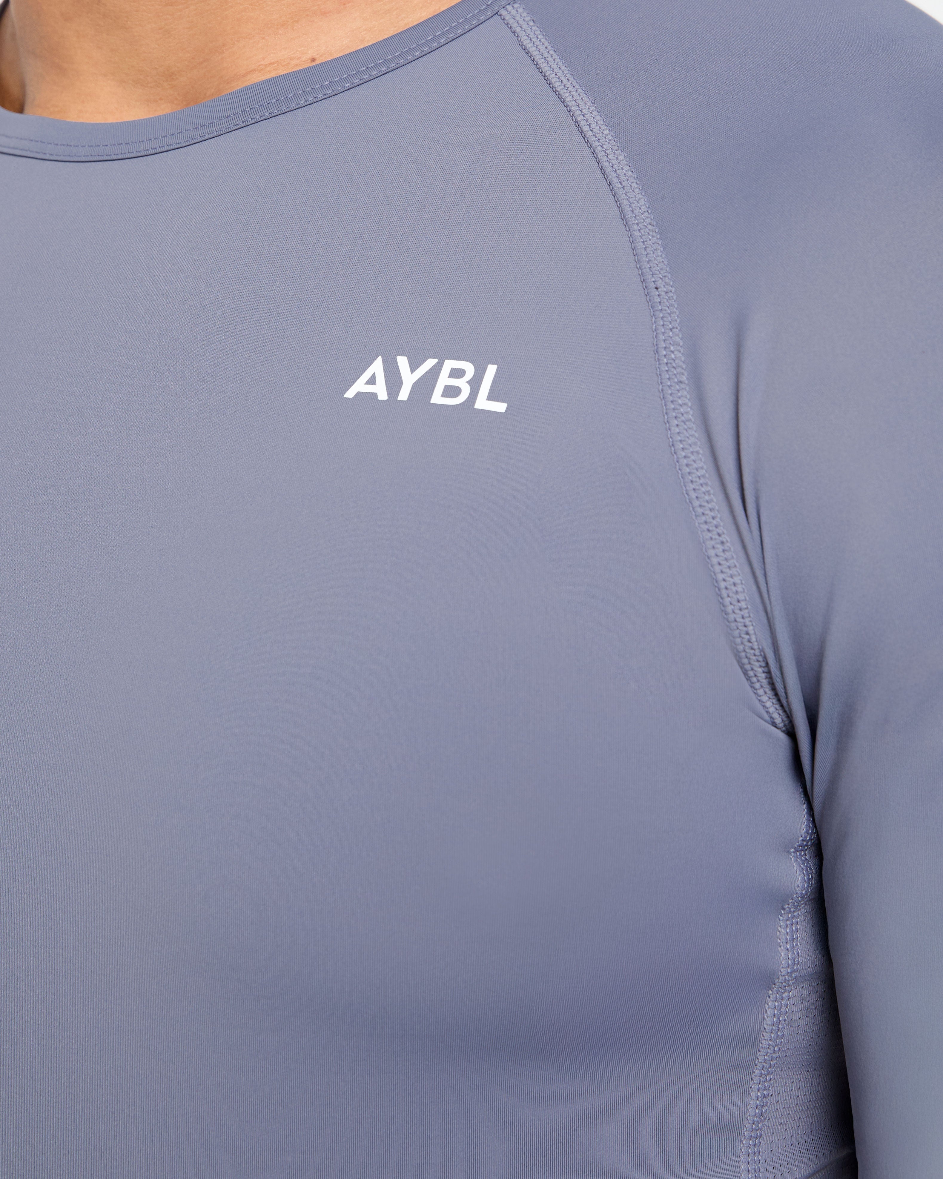Compression Long Sleeve T Shirt - Slate Grijs