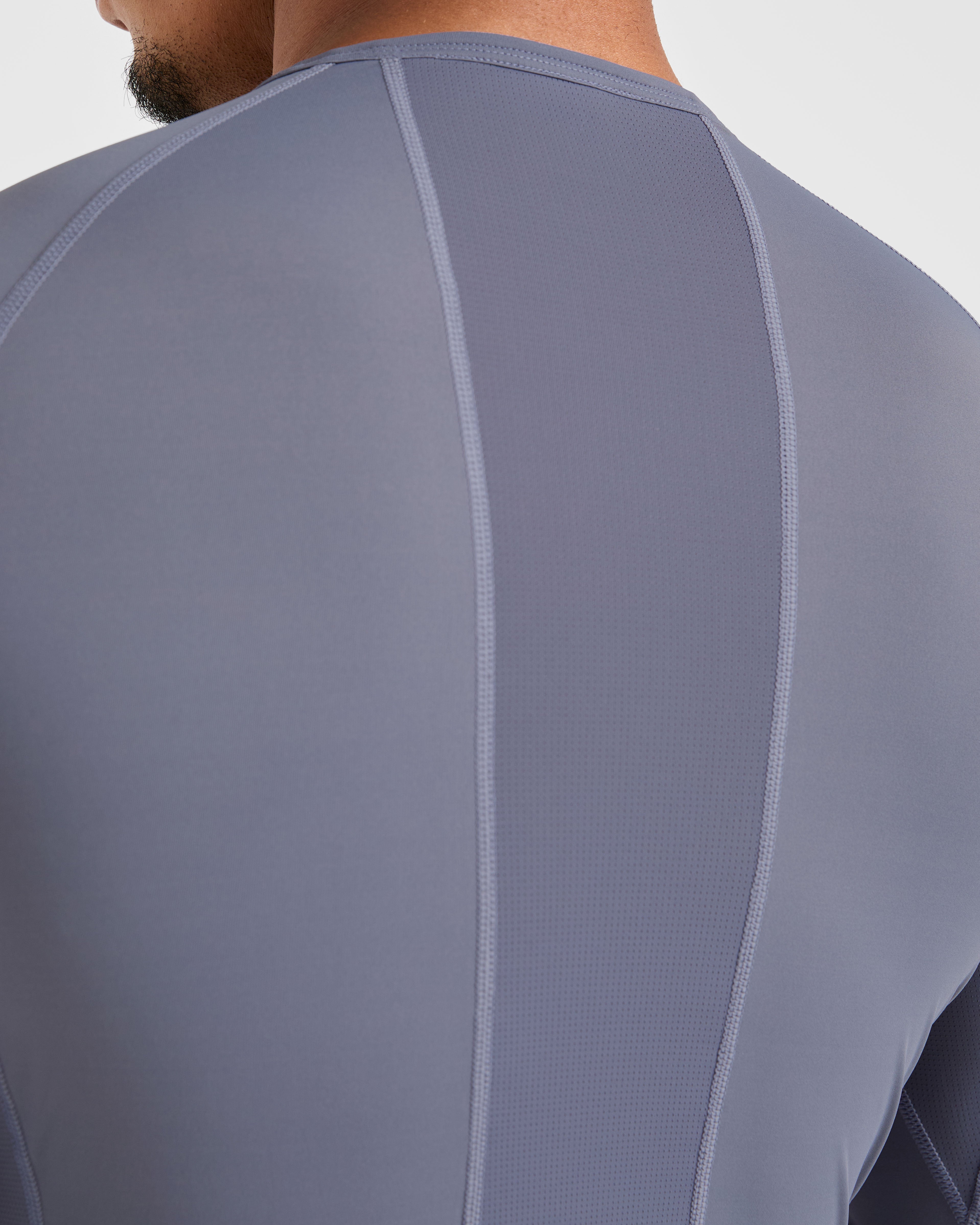 Compression Long Sleeve T Shirt - Slate Grijs