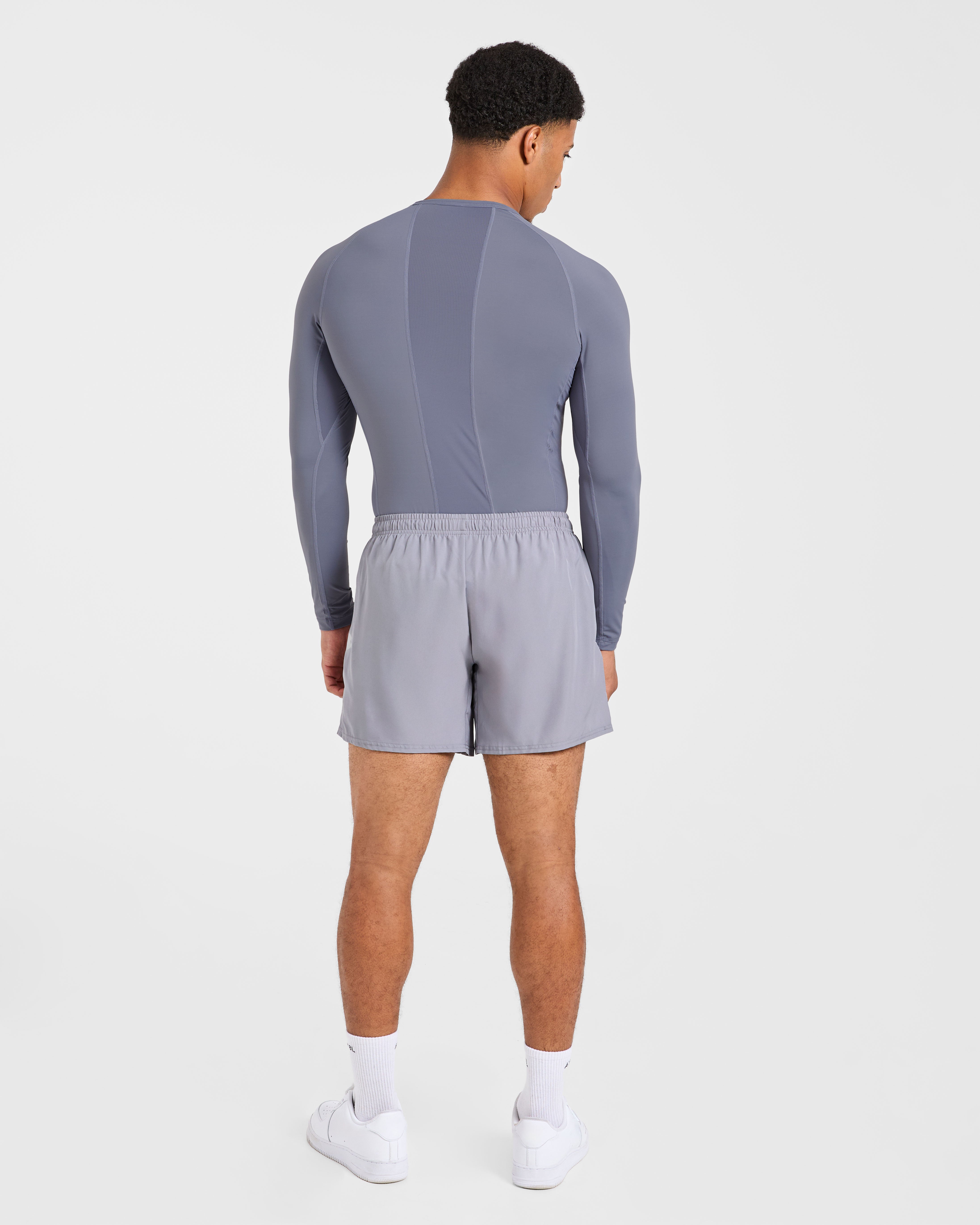 Compression Long Sleeve T Shirt - Slate Grijs