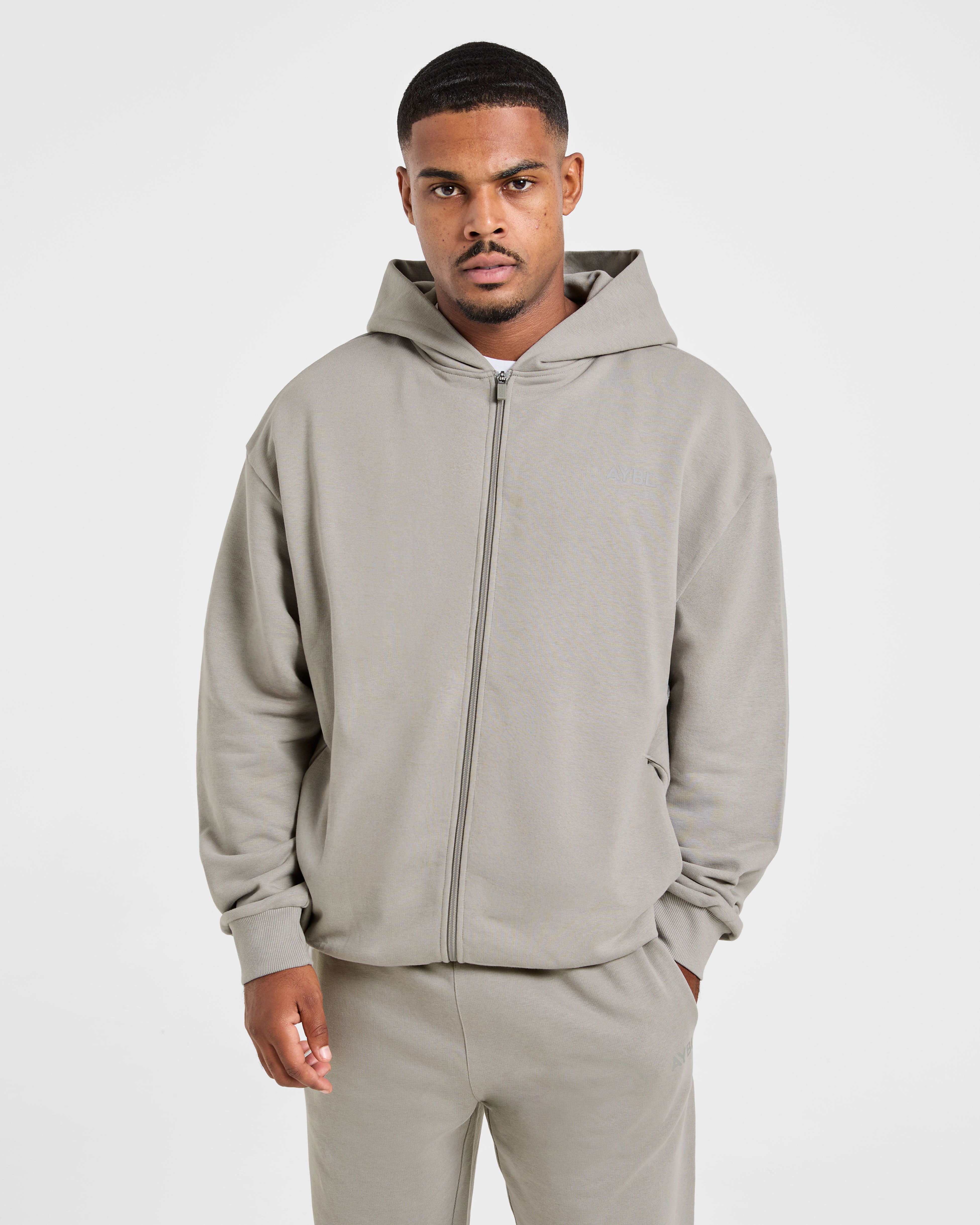Craft Oversized Zip Up Hoodie - Misty