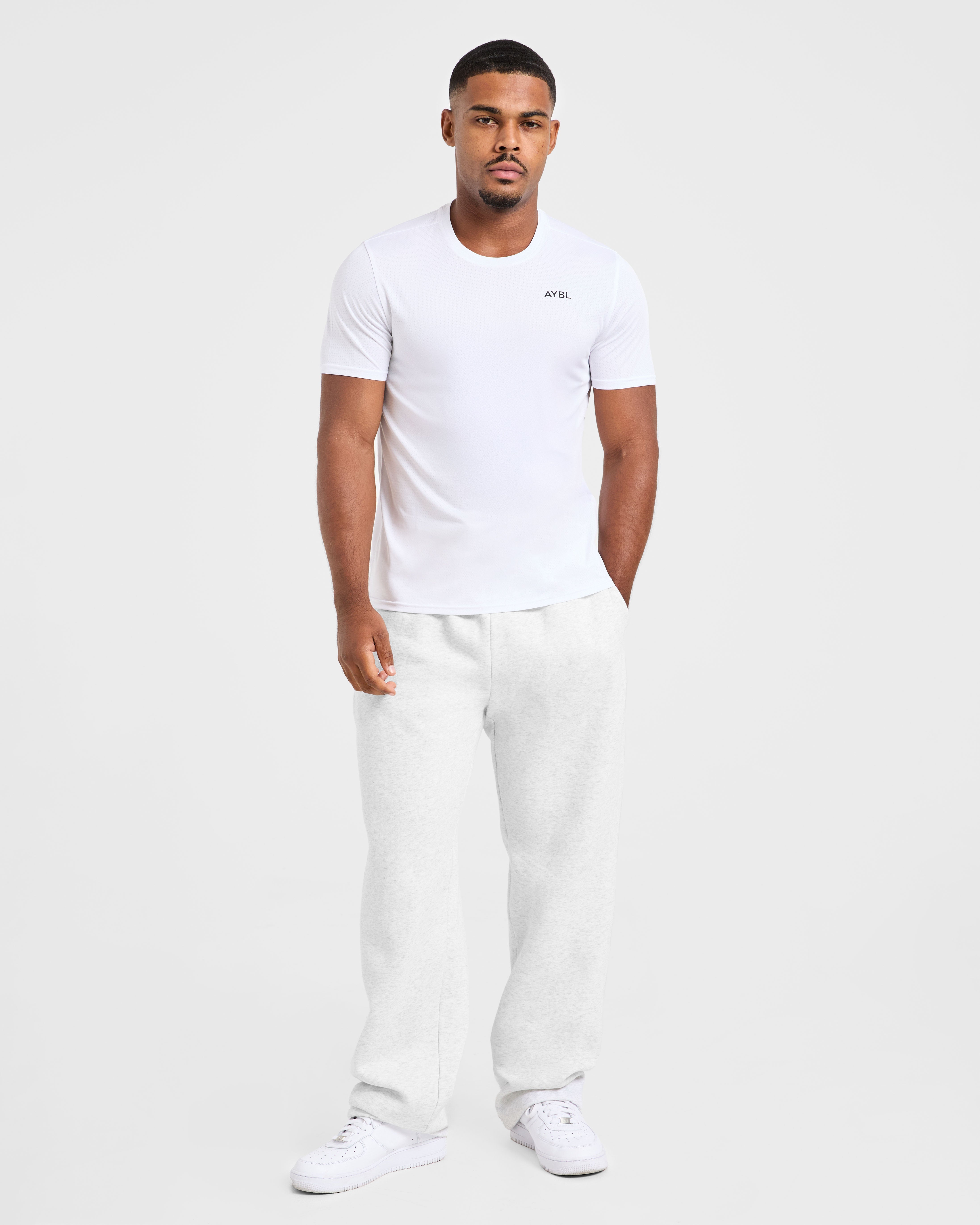 Essential Oversized Straight Leg Joggers - Grijs Marl