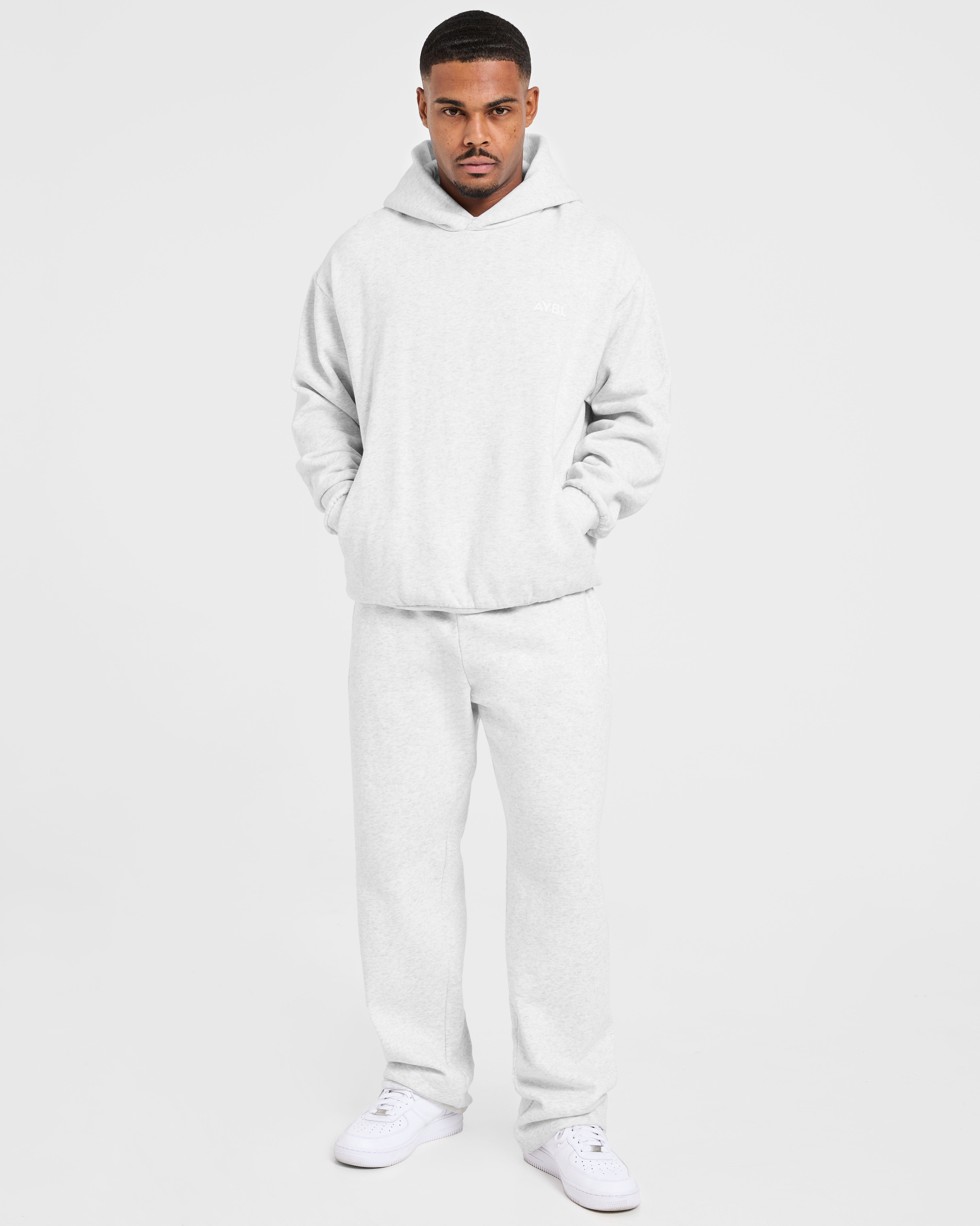 Essential Oversized Straight Leg Joggers - Grijs Marl