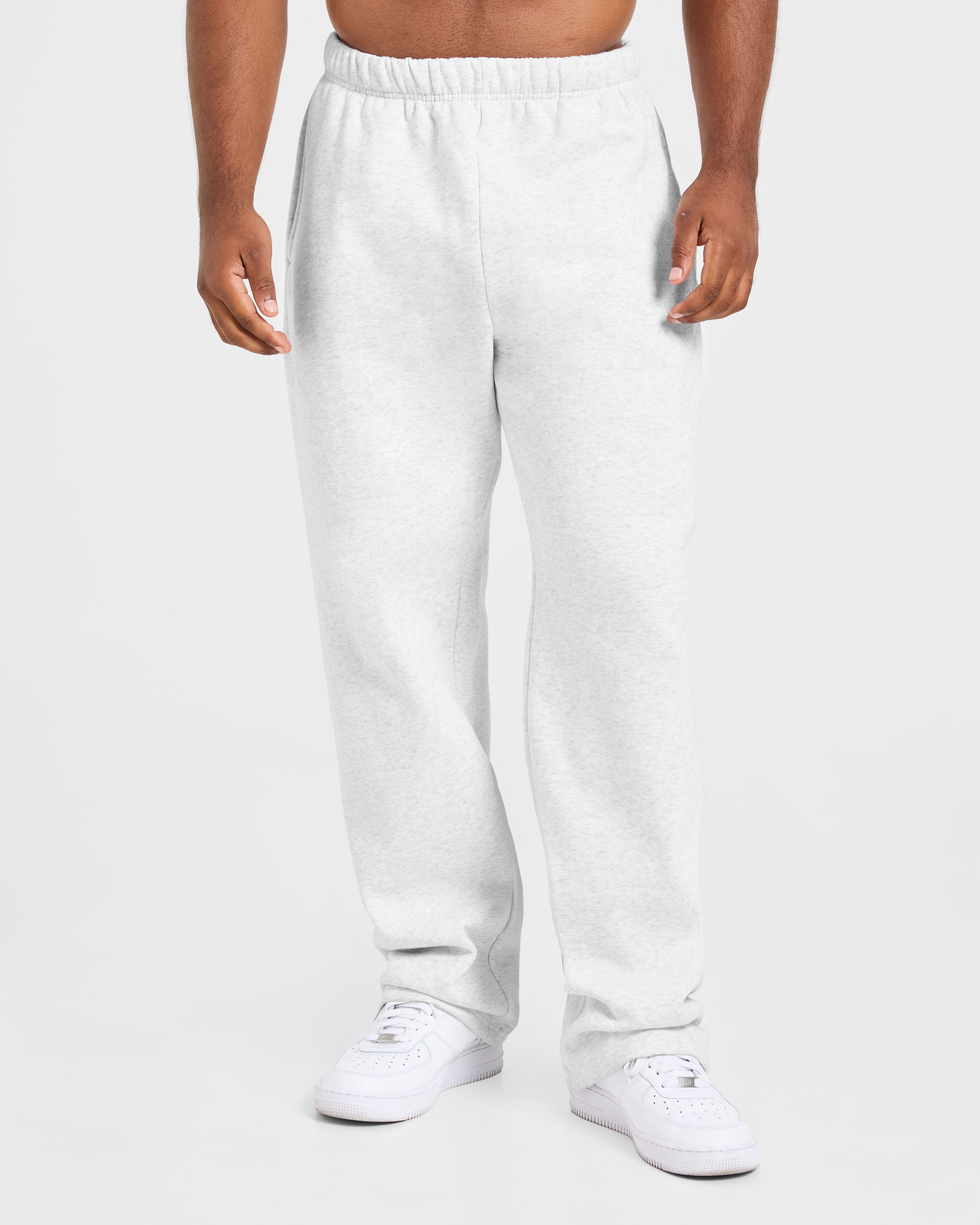 Essential Oversized Straight Leg Joggers - Grijs Marl