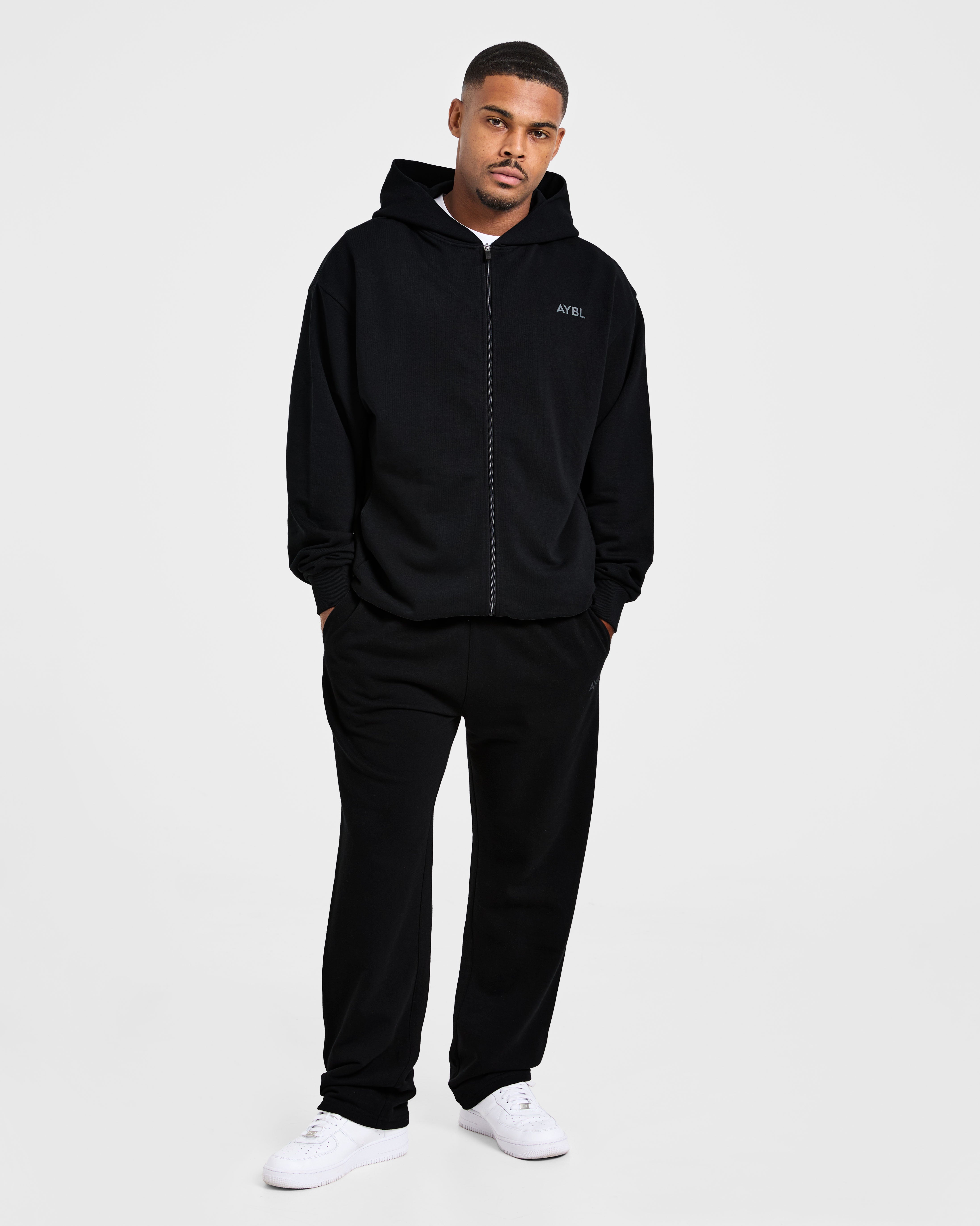 Craft Oversized Zip Up Hoodie - Zwart