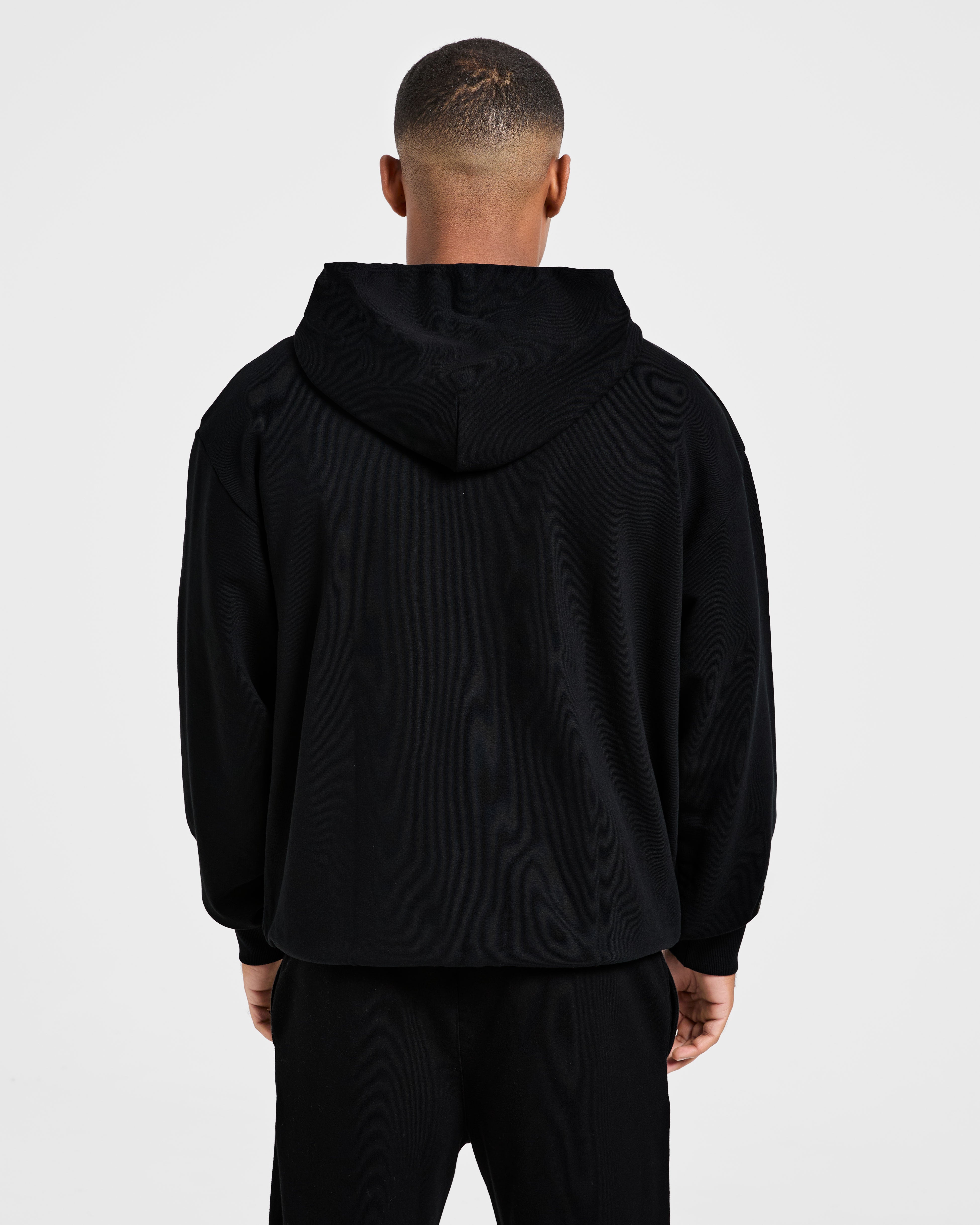 Craft Oversized Zip Up Hoodie - Zwart