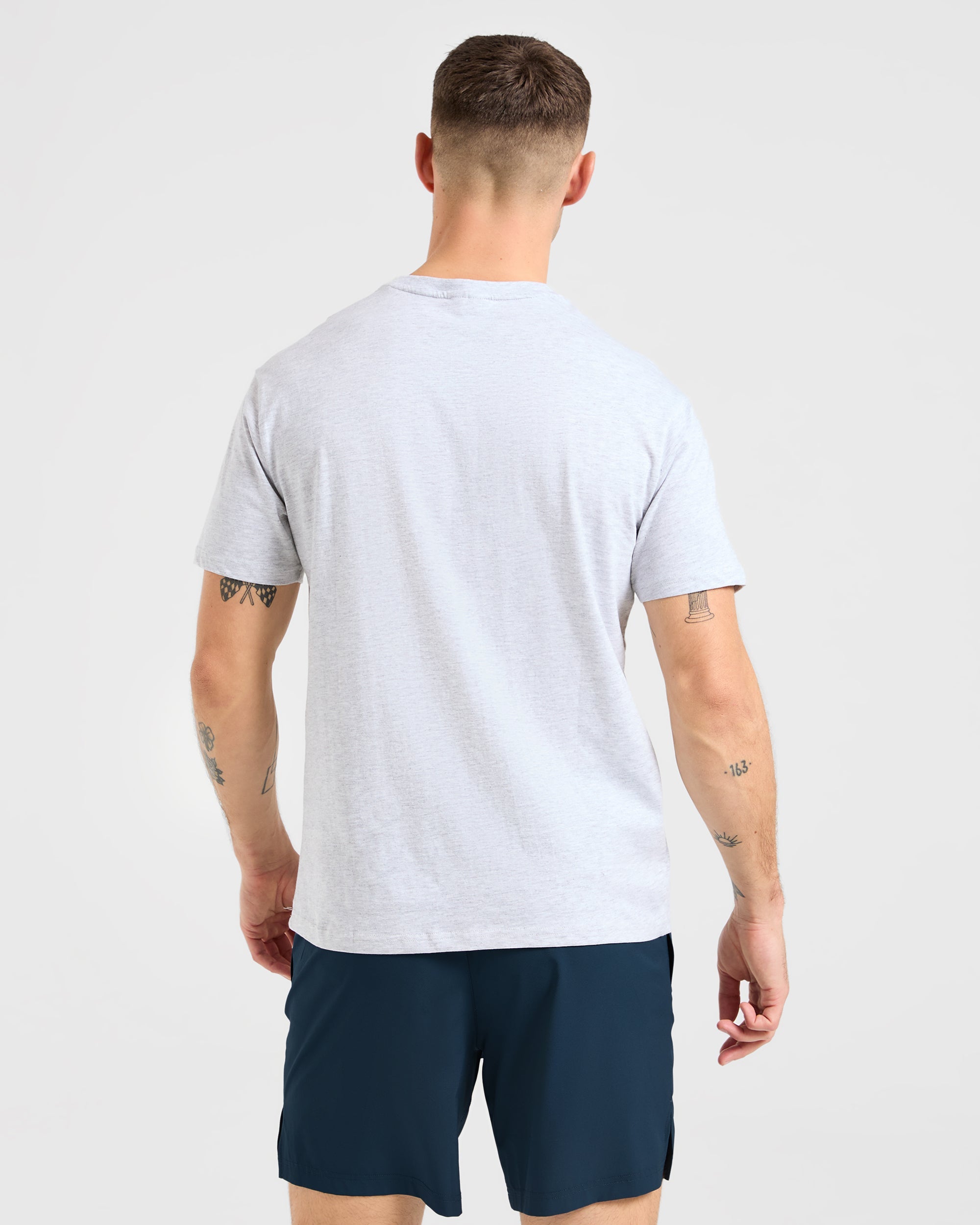 Essential T Shirt - Light Grijs Marl