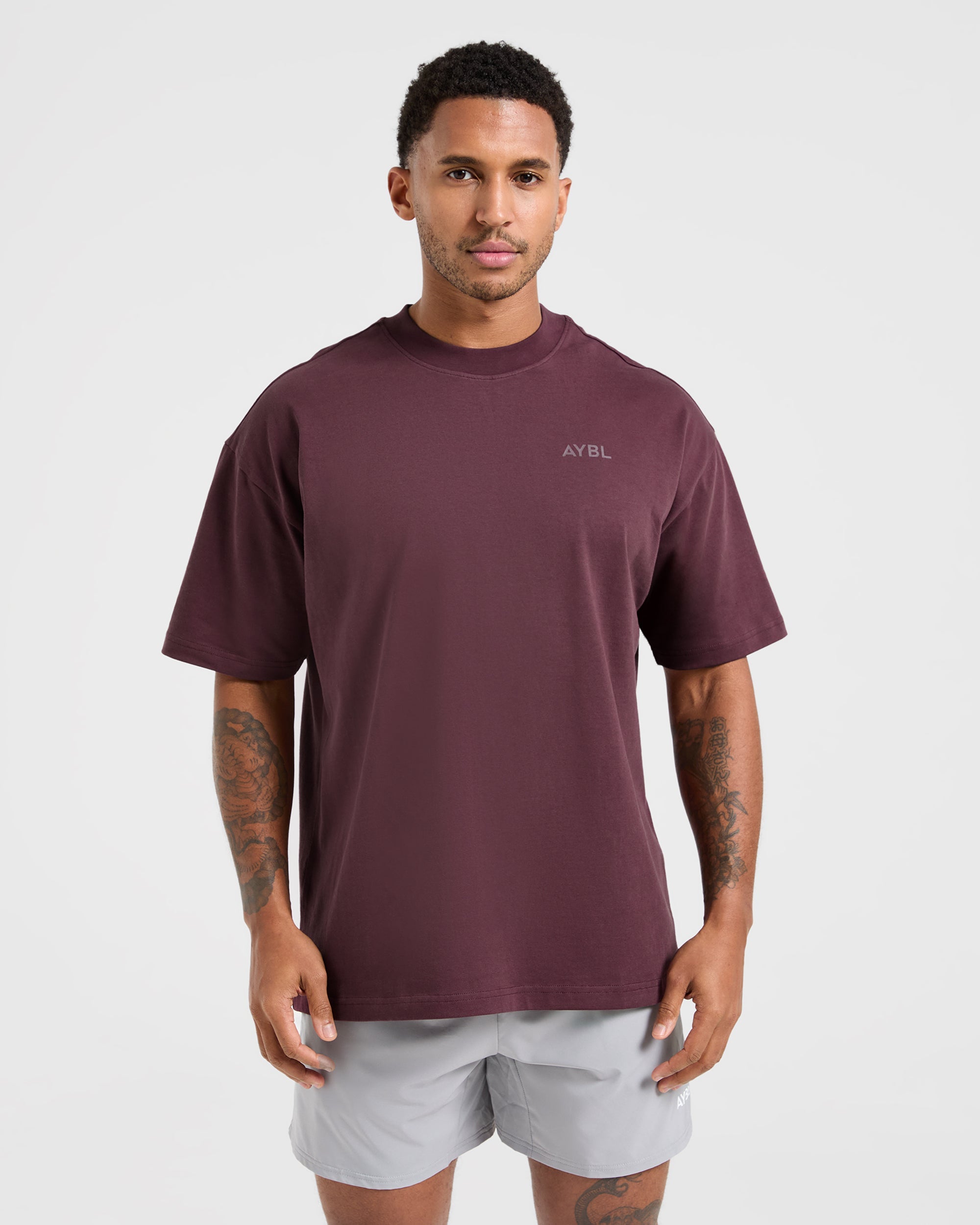 Essential Oversized T Shirt - Dusty Plum