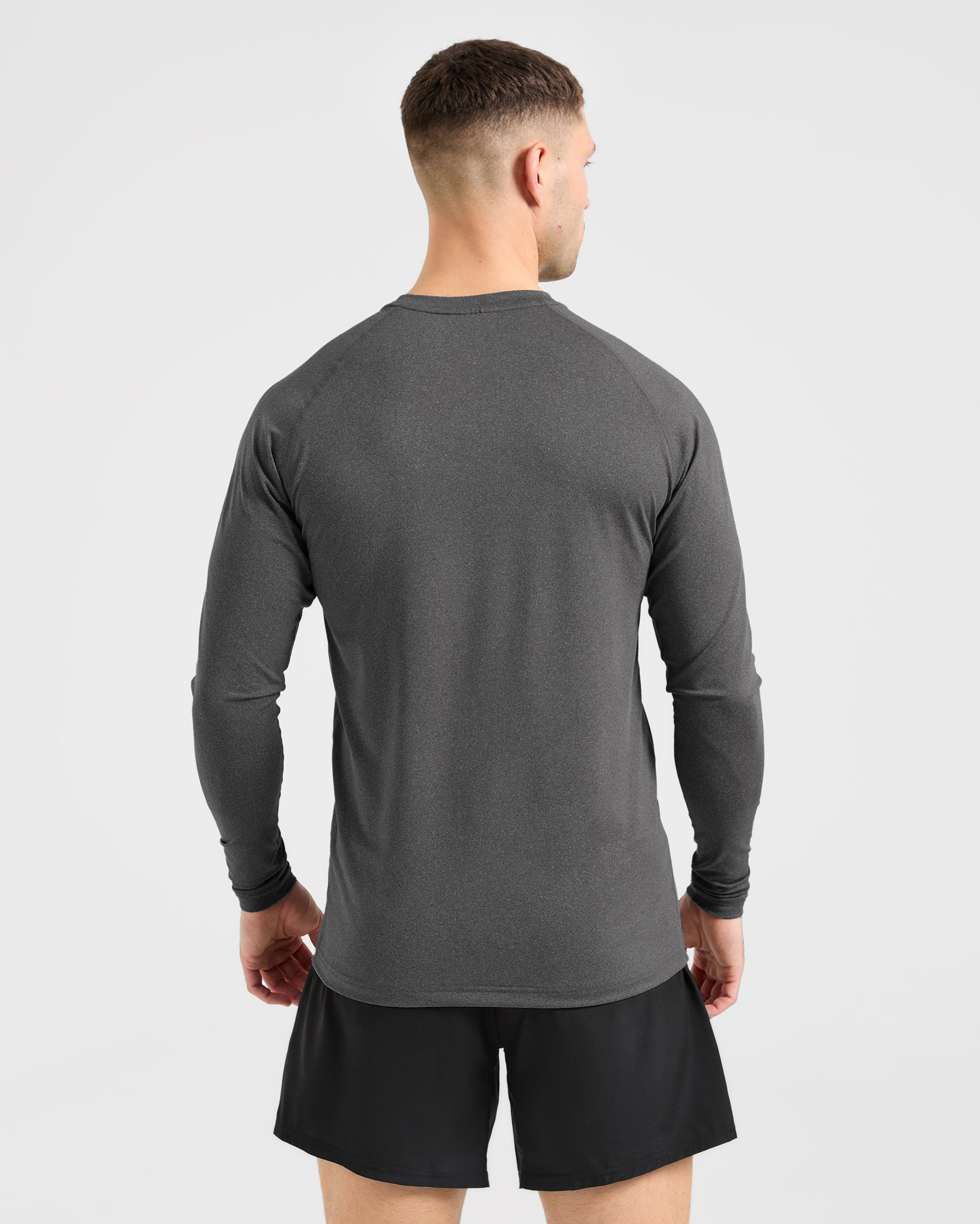 Essential Long Sleeve T Shirt - Grijs Marl