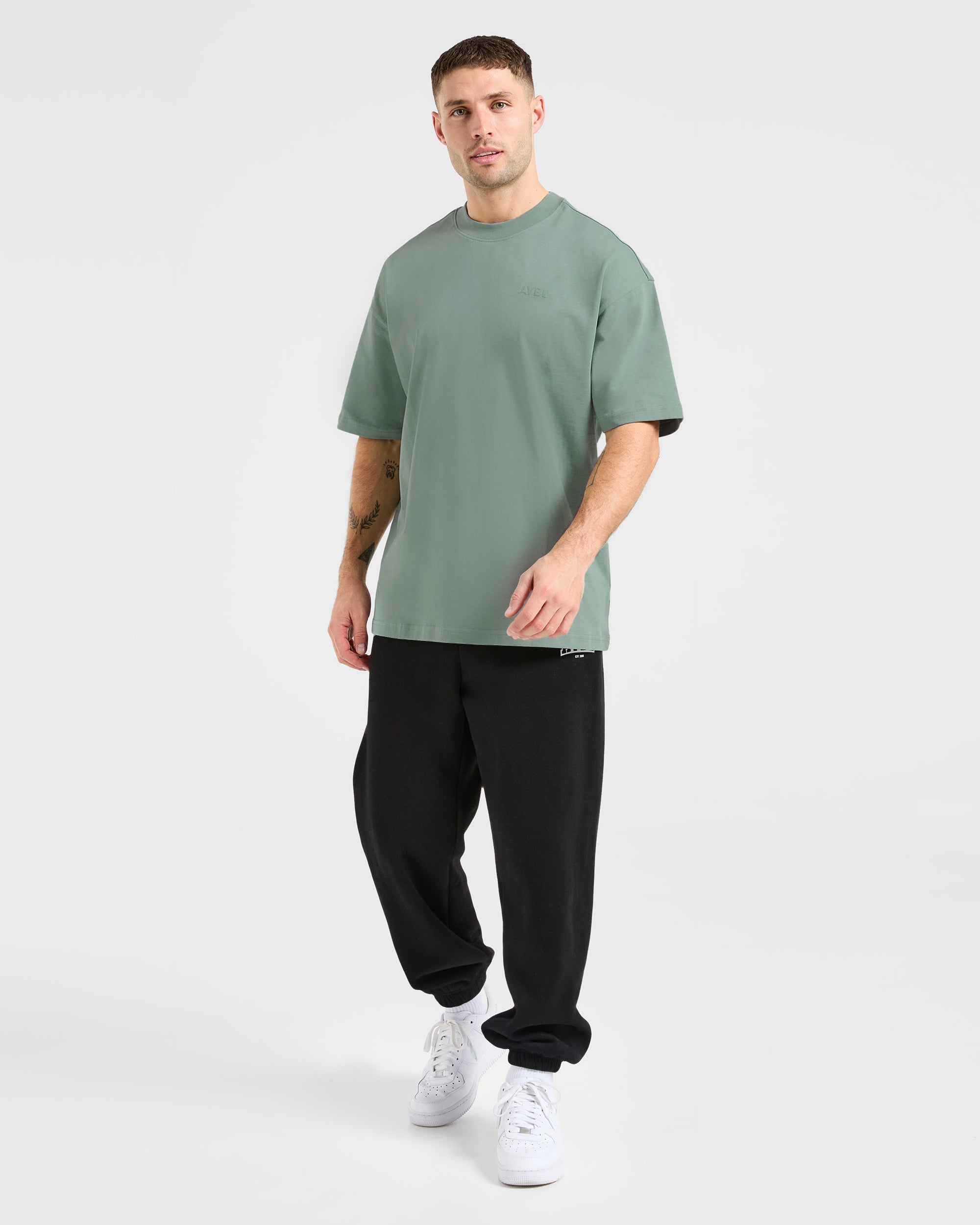 Essential Oversized T Shirt - Slate Groen