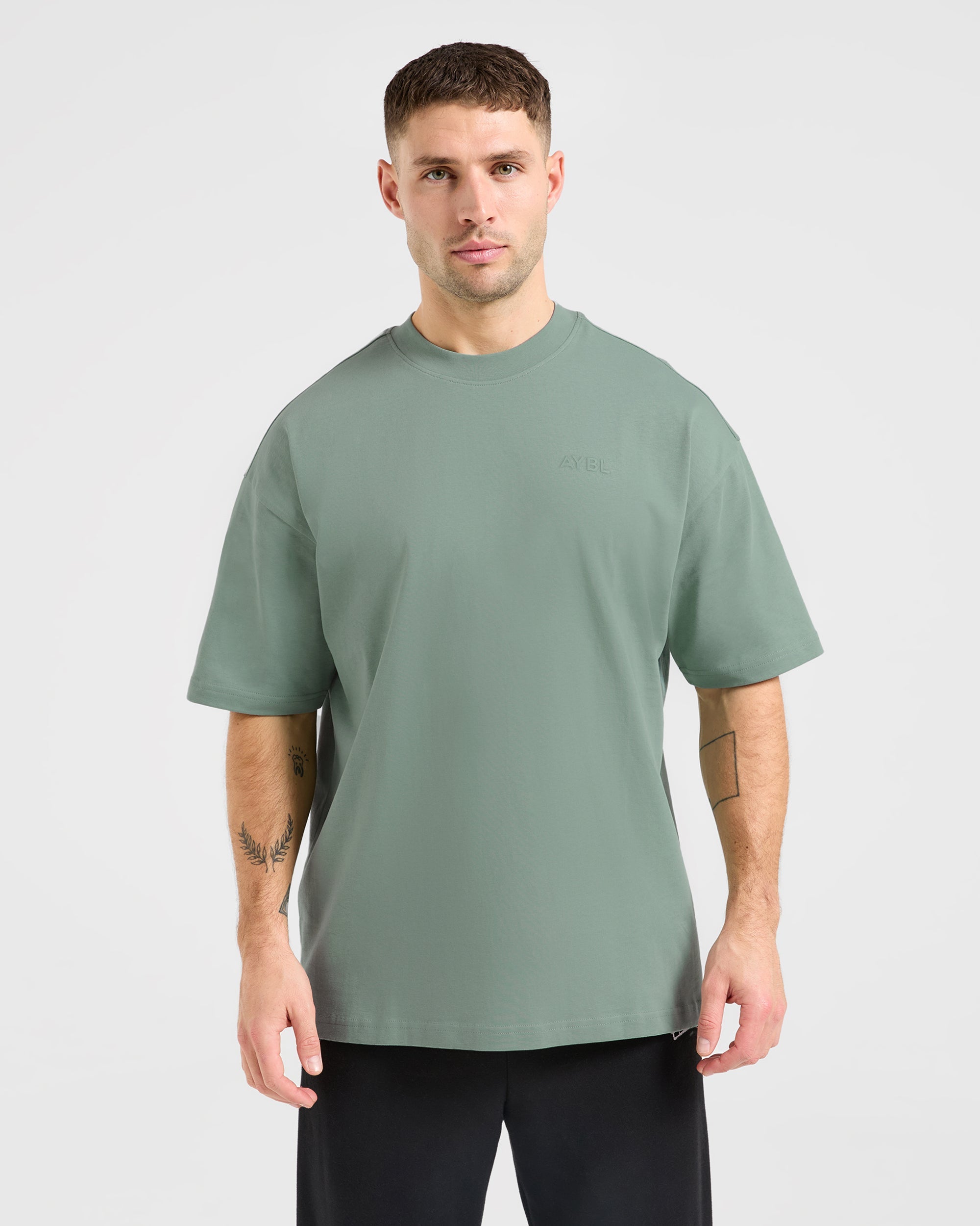 Essential Oversized T Shirt - Slate Groen