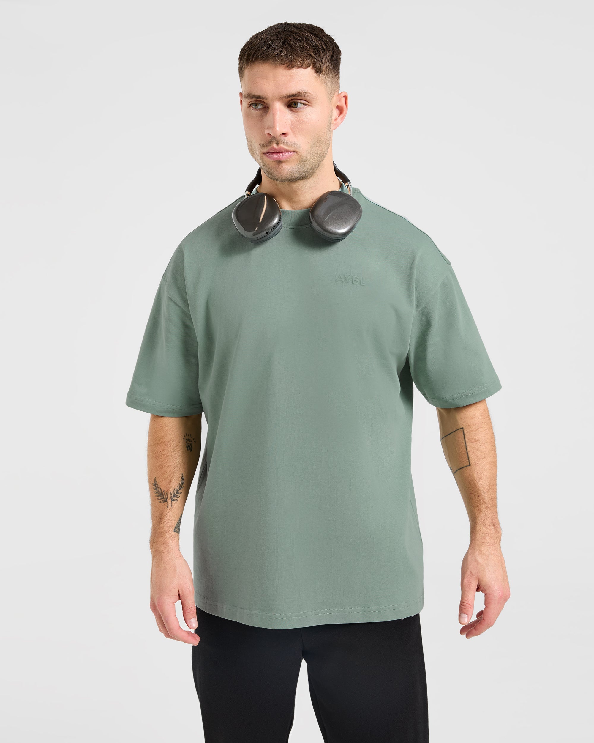 Essential Oversized T Shirt - Slate Groen