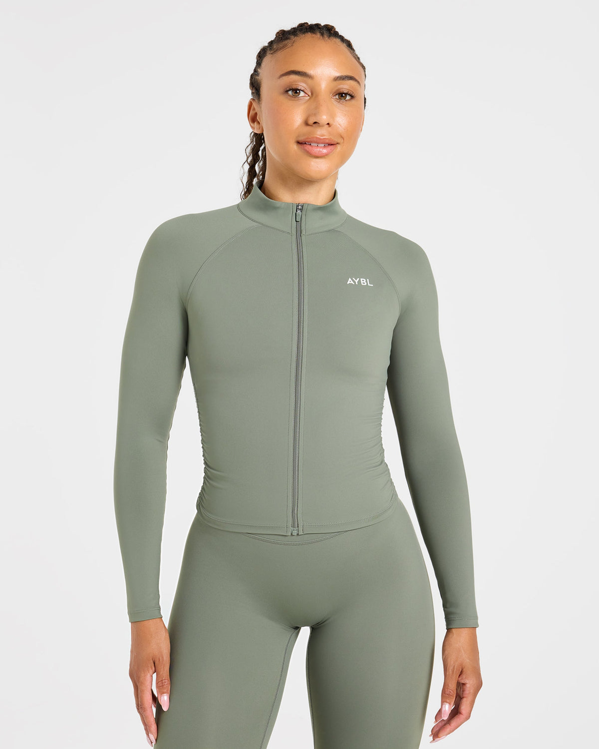 Physique Zip Up Jacket - Muted Khaki