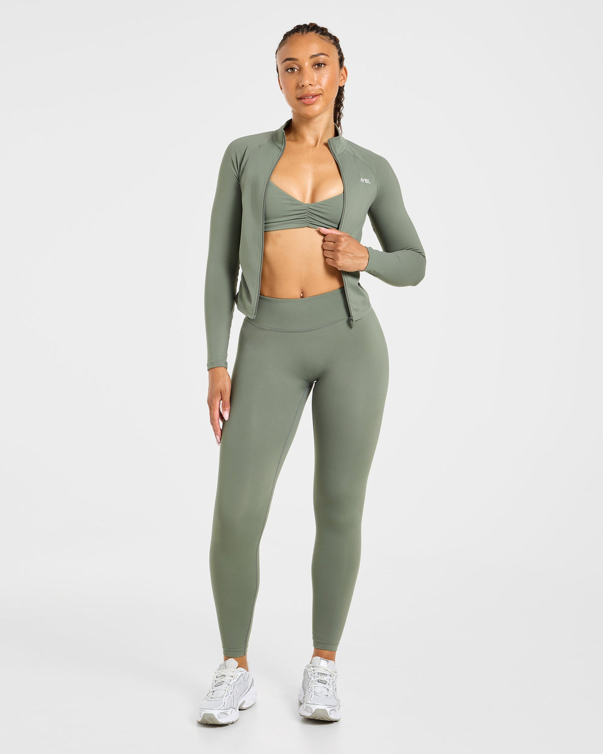Physique Zip Up Jacket - Muted Khaki