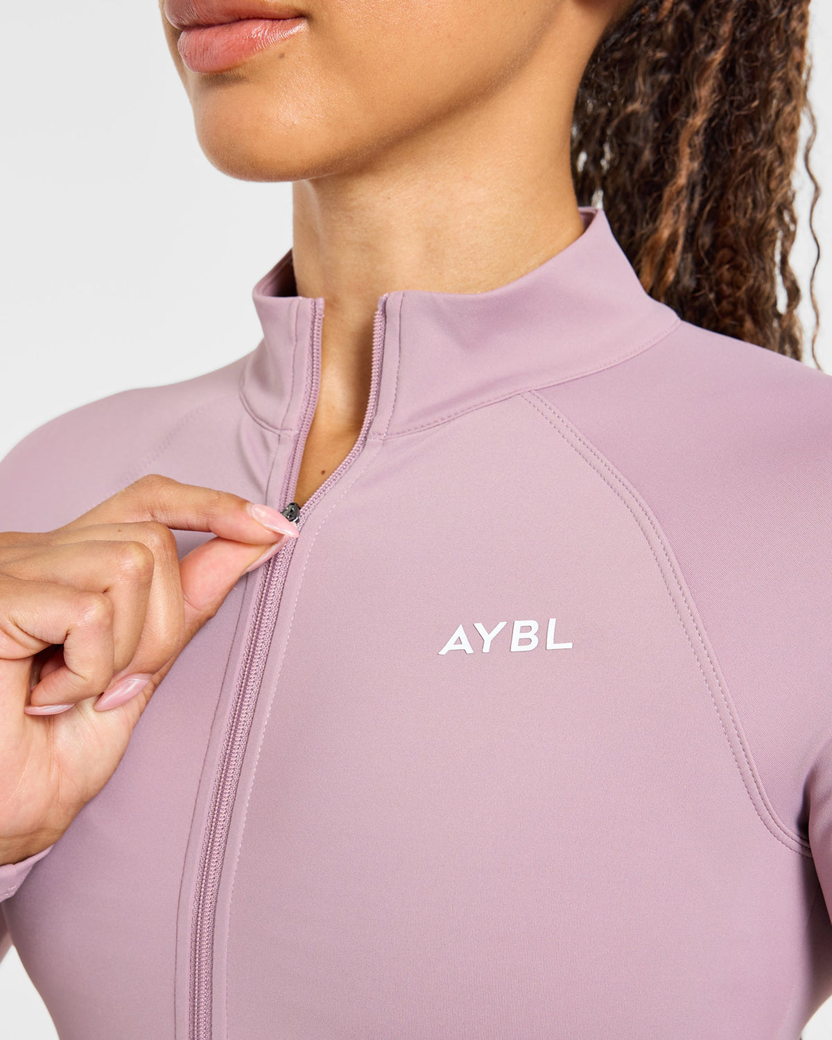 Physique Zip Up Jacket - Dusty Mauve