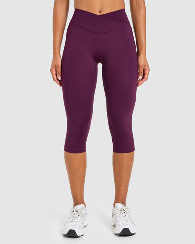 Sculpt Wrap Capris - Plum