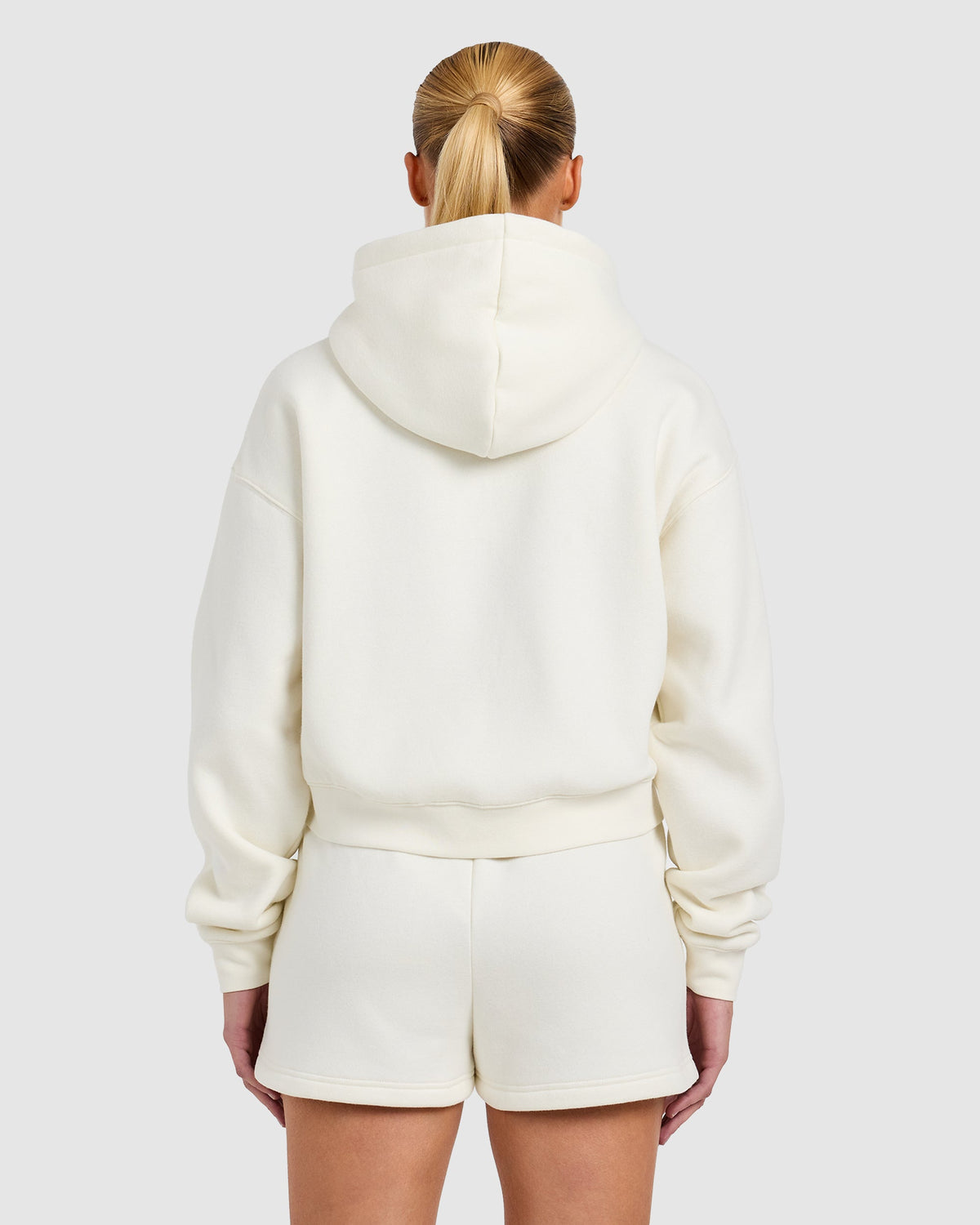 Varsity 2.0 Boxy Zip Up Hoodie - Off Wit