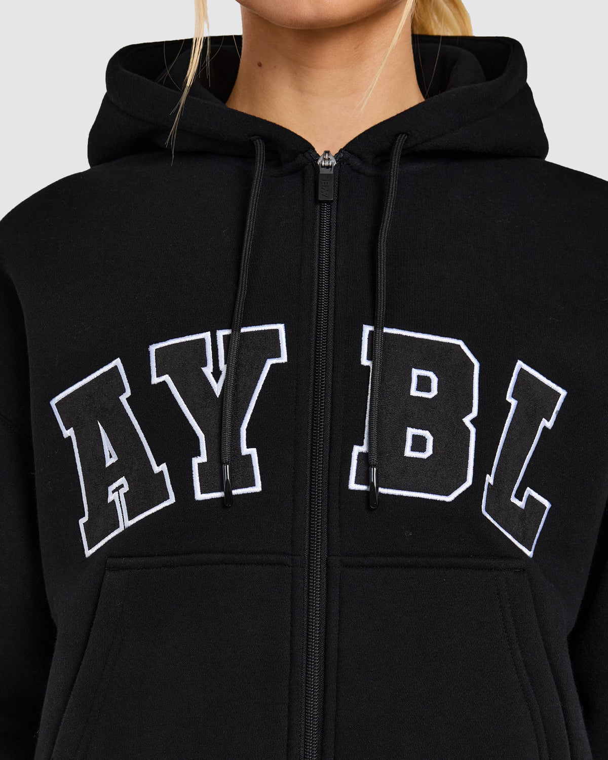 Varsity 2.0 Boxy Zip Up Hoodie - Zwart